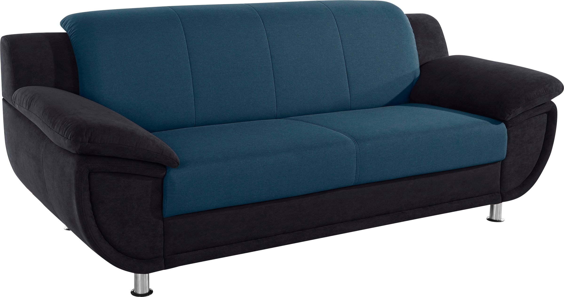 TRENDMANUFAKTUR 3-places »Rondo 3, zeitlos und modern, bequem, Materialmix, Breite 207cm« au choix avec ressorts, accoudoirs extra larges pour se détendre