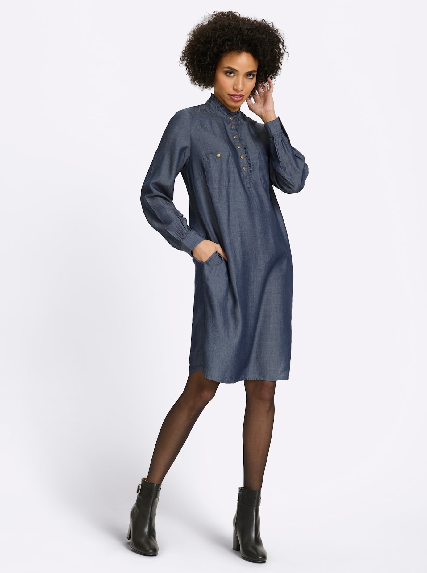 heine Robe chemisier »Kleid« Poche dans les coutures