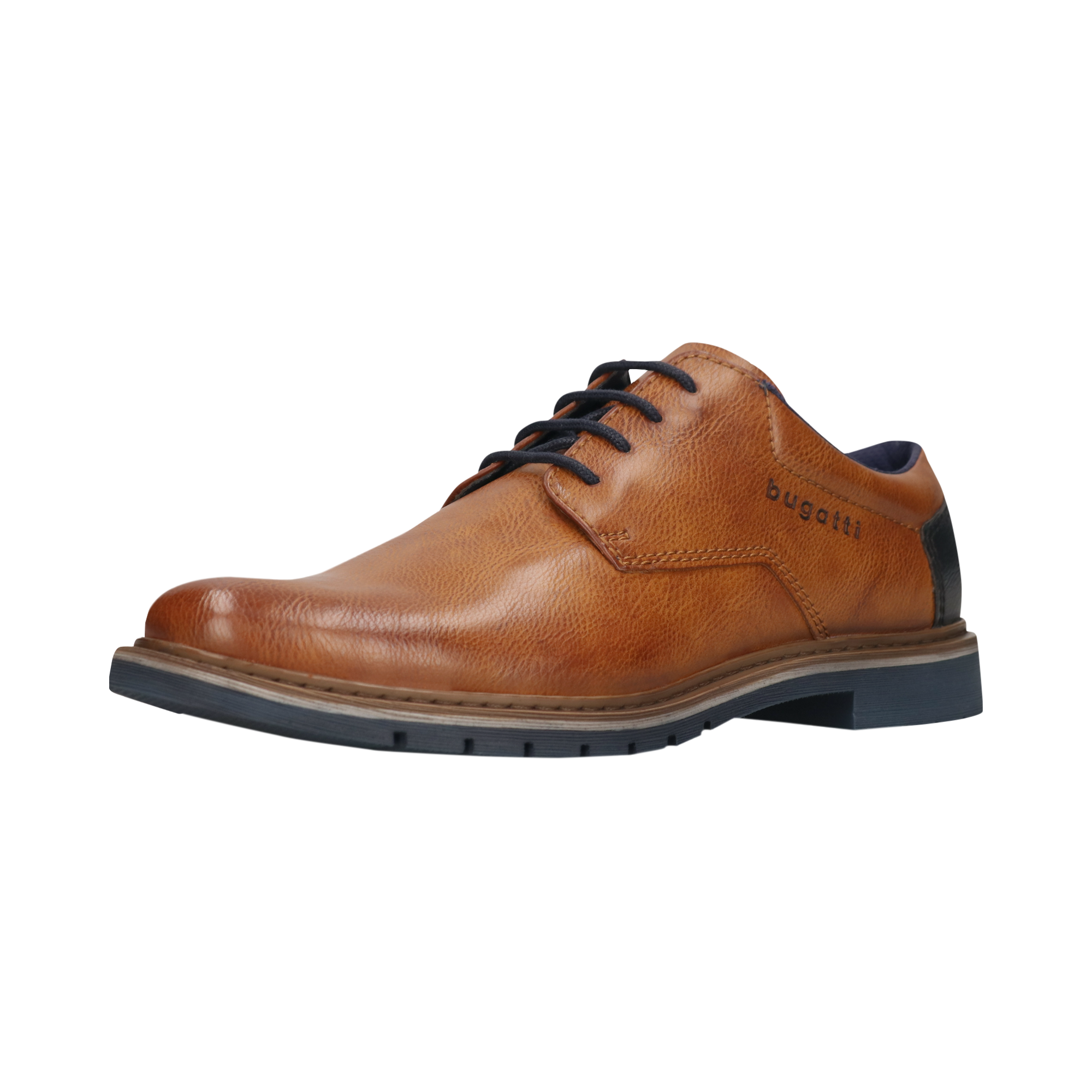 bugatti Chaussure à lacets  Blockabsatz, Businessschuh, Abendschuh mit Logoprägung