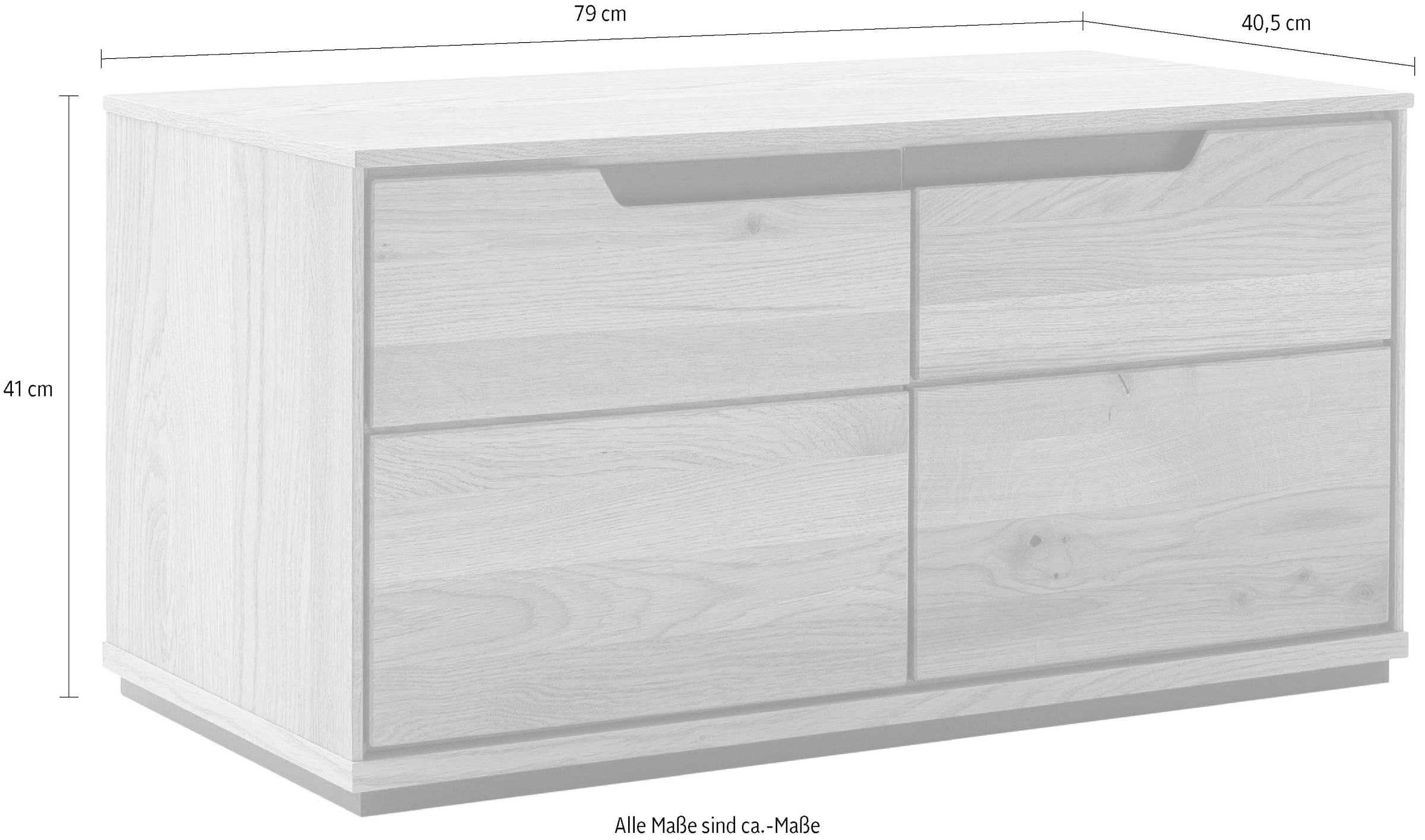 MCA living Banc »Araya Garderobenbank,Flurbank,Bank mit Stauraum,Bankmöbel,Breite 79 cm« Set, 1 Stück, 1 cuis tlg. FSC-Mix, Türen gedämpft, Made in Europe