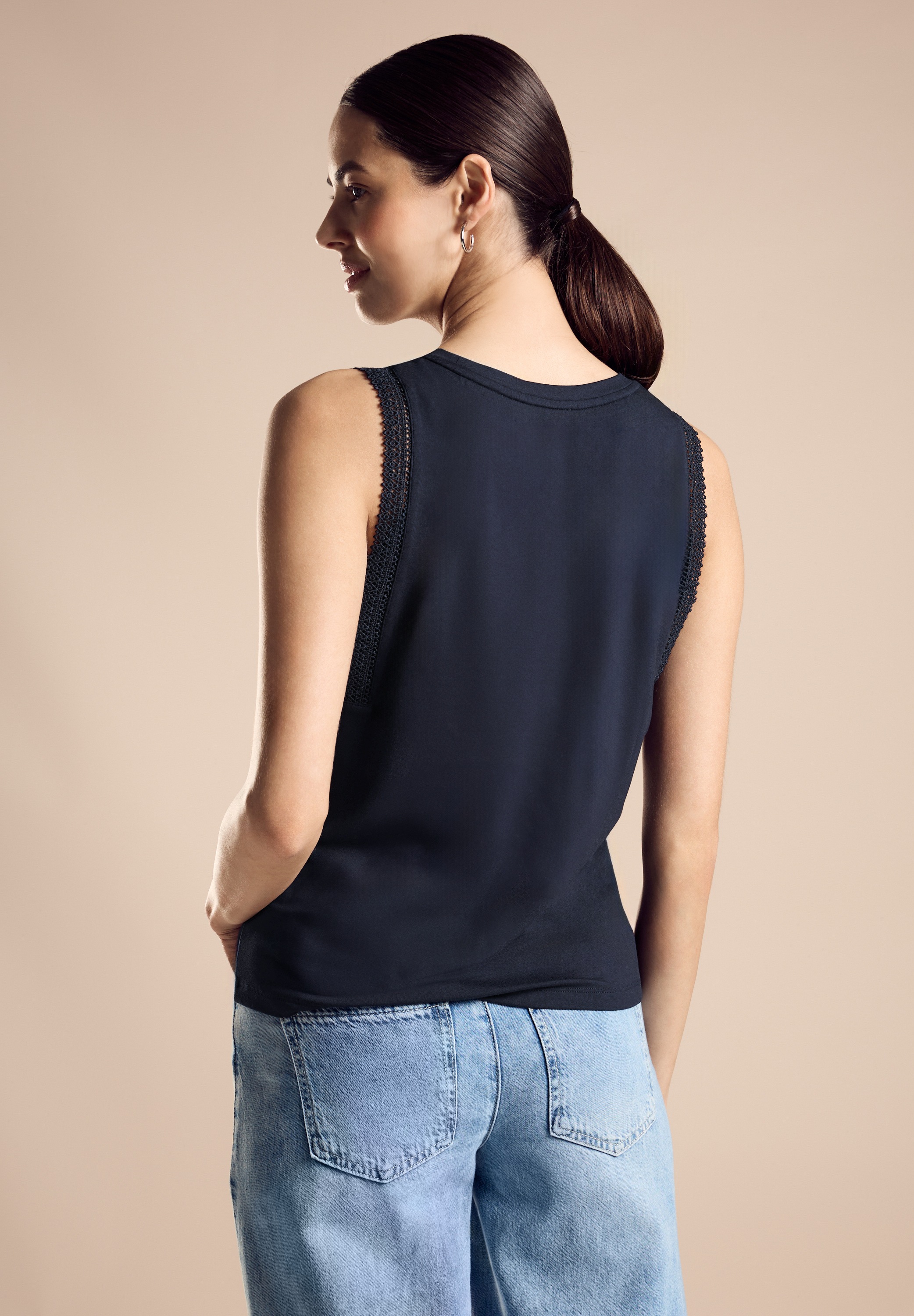 STREET ONE Shirttop mit Häkeldetail