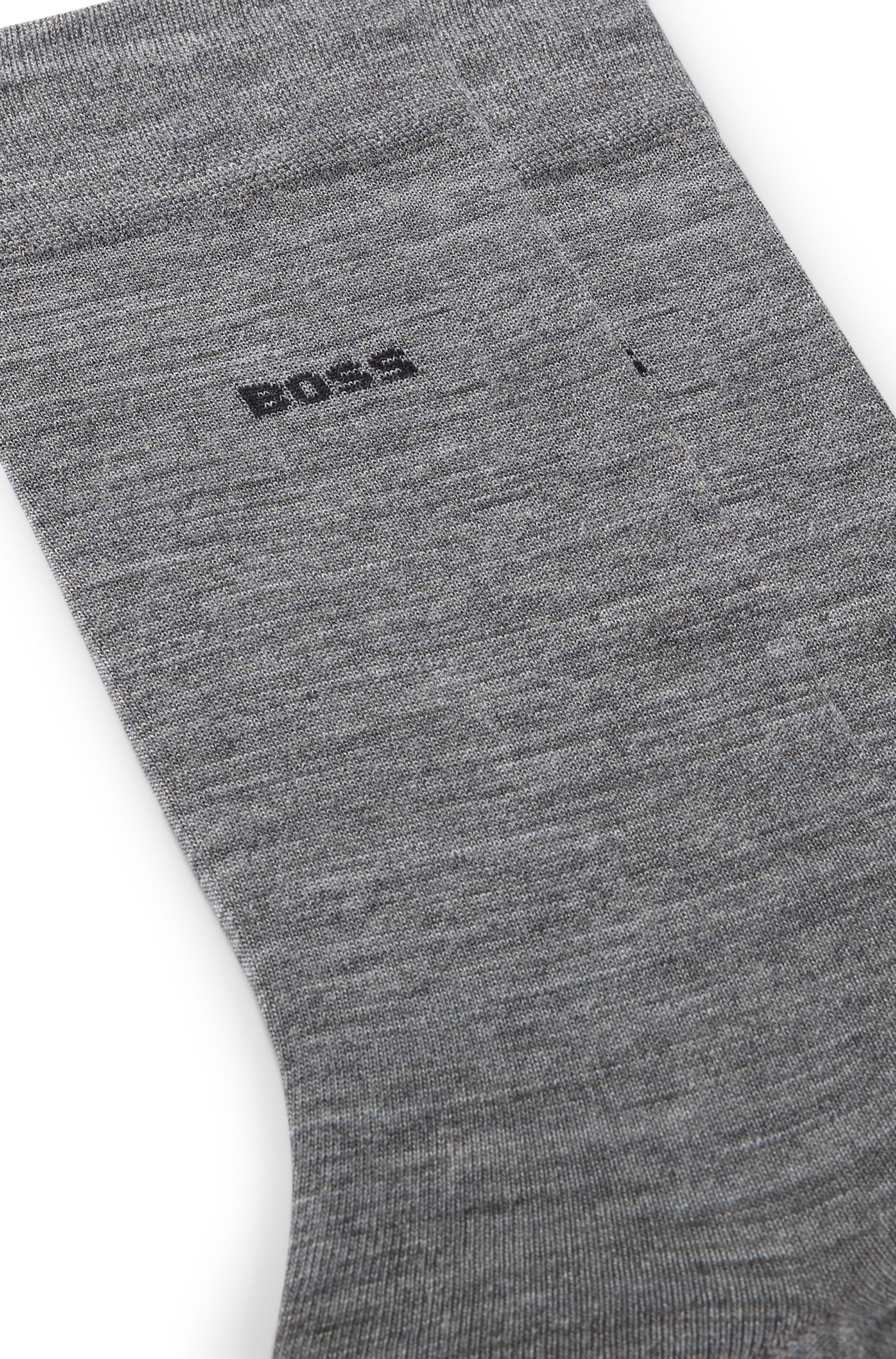 BOSS Socken »2P RS Uni WO« Packung, 2 Paar tlg. mit eingesticktem Markenlogo