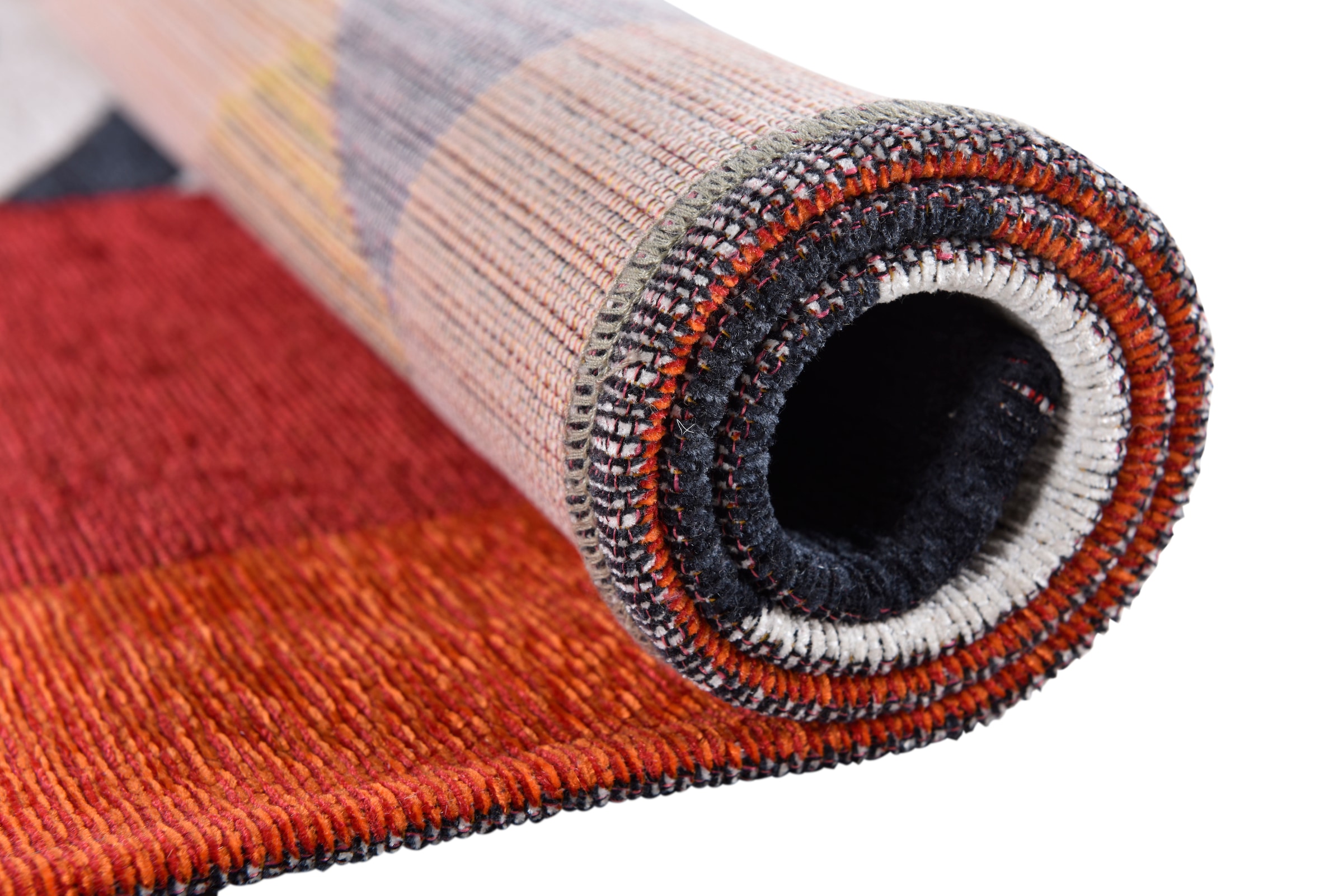 Gino Falcone Tapis »Cosima-117« Rectangulaire 3 mm Höhe flachgewebt, Jaquard, mit Chenillegarn, modernes geometrisches Design