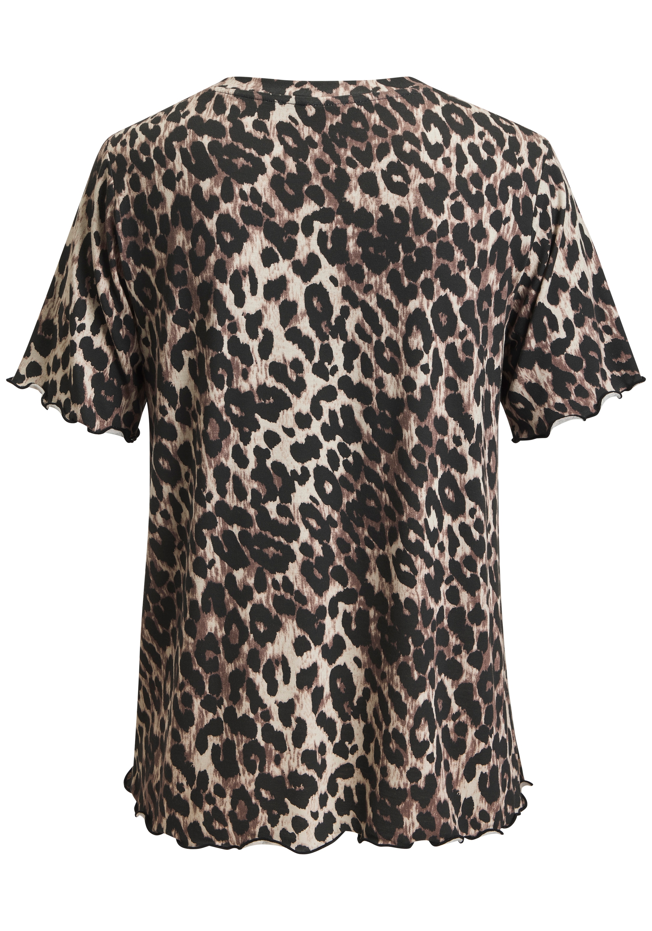 LASCANA T-shirt à manches courtes »mit Leo-Print« en viscose agréablement douce