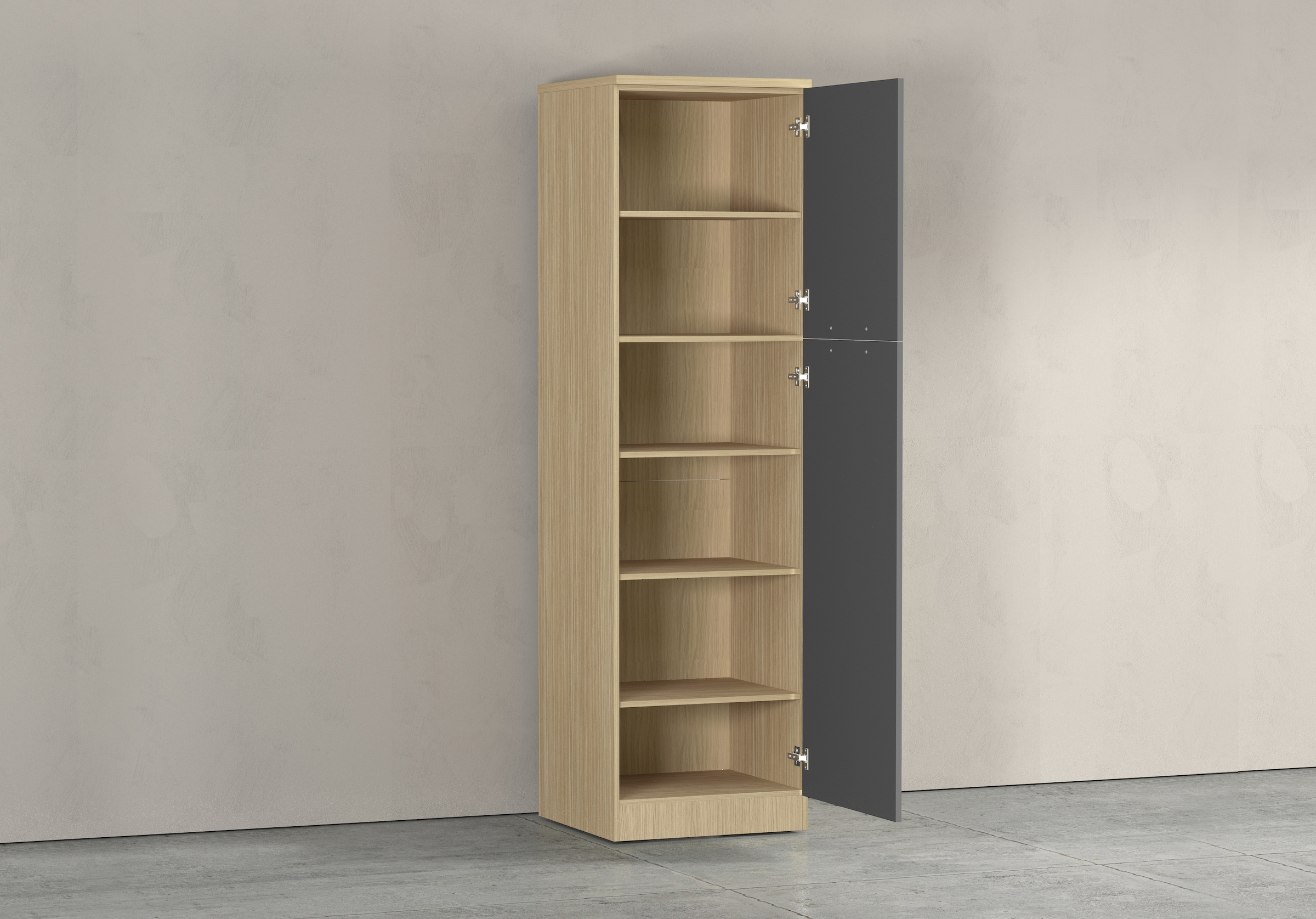 KOCHSTATION Armoire à provisions »Luna, Hochschrank, Küchenvorratsschrank, Speiseschrank, Made in Italy« B/T/H: 60×60×214,5 cm, mit 6 grosszügigen Fächern