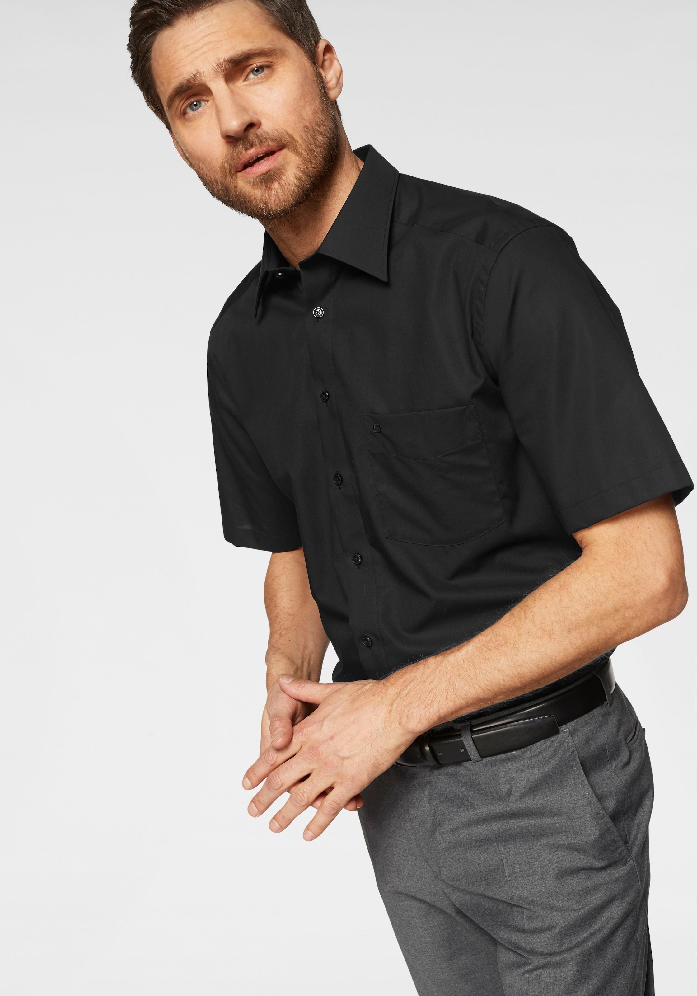 OLYMP Chemise à manches courtes »Luxor comfort fit« Kurzarmhemd mit Brusttasche, bügelfrei