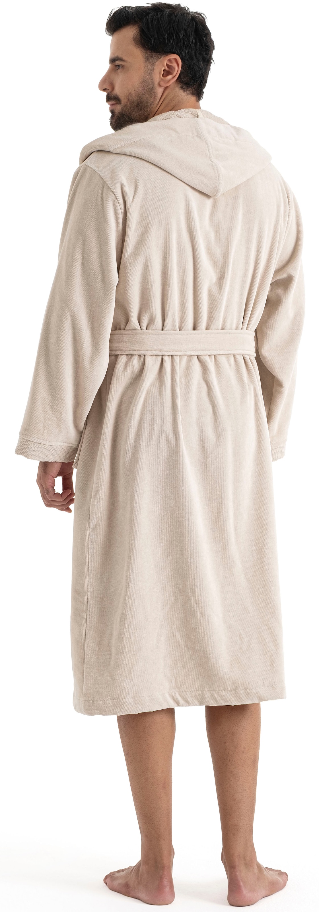 GOODproduct Peignoir de bain unisexe »Fenya, 330 g/m², Premium, Hotelbademantel, Morgenmantel,  Sauna & Spa« 1 cuis Reissverschlusstaschen, weich mit GRATIS-Zugabe: 1x Duschtuch 70x140 cm