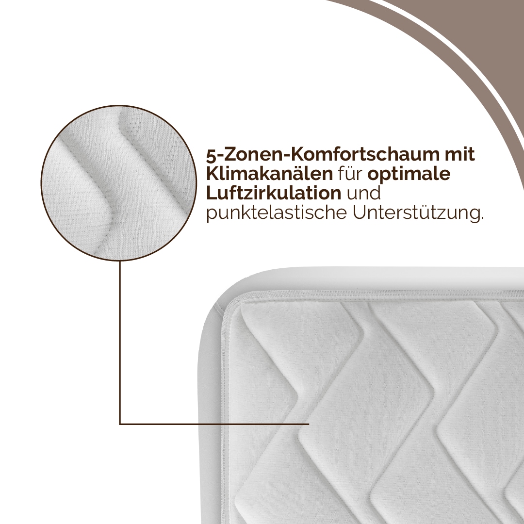 DI QUATTRO Komfortschaummatratze »Airy Form 19 mit Klimaband« 19 cm hoch Raumgewicht: 28 kg/m³ 1 Stk. tlg. Matratze mit atmungaktivem Kern, 90x200 cm und weitere Grössen