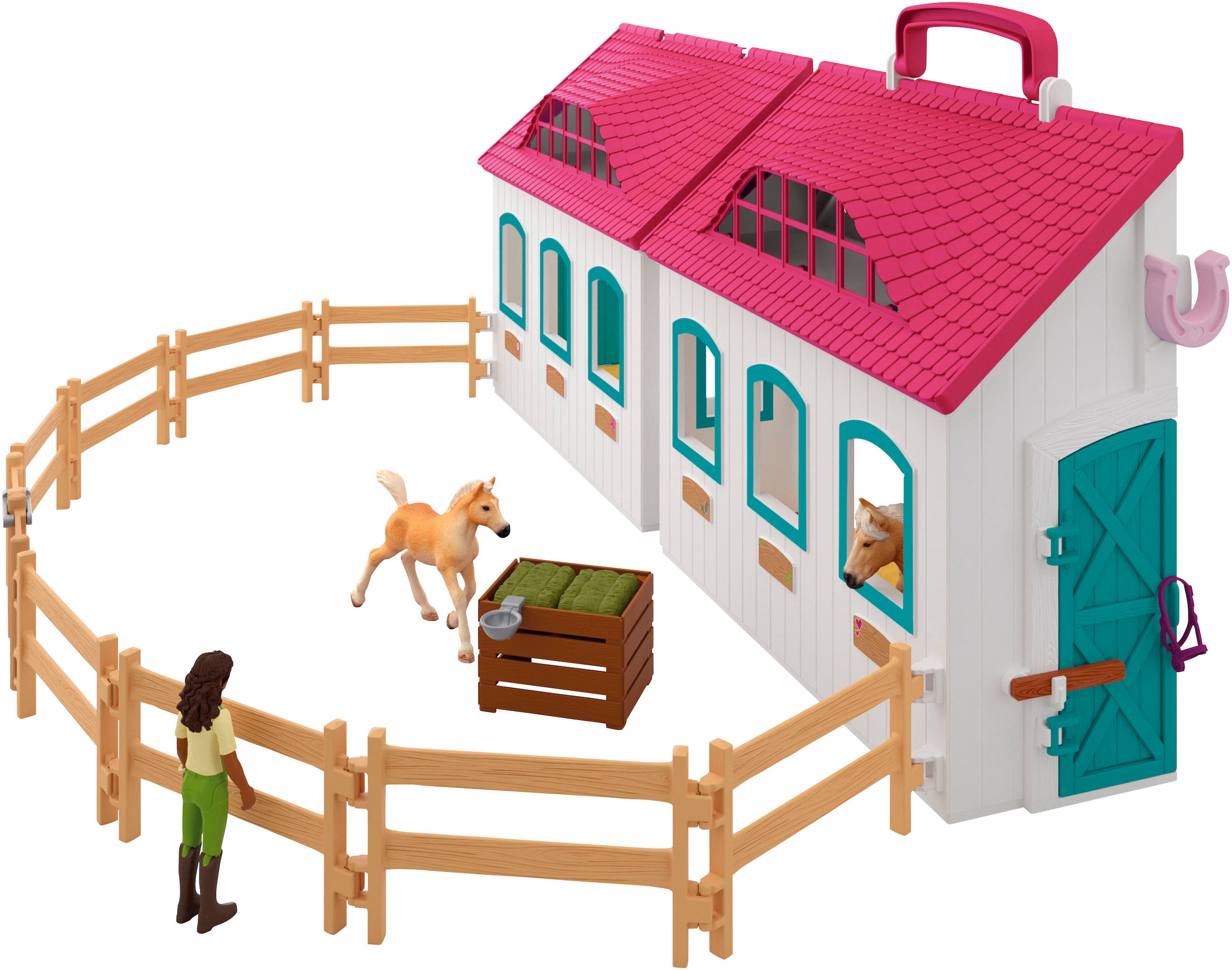 Schleich® Spielwelt »HORSE CLUB, Offenstall -Kleines Hufeisen (42703)« Made in Europe