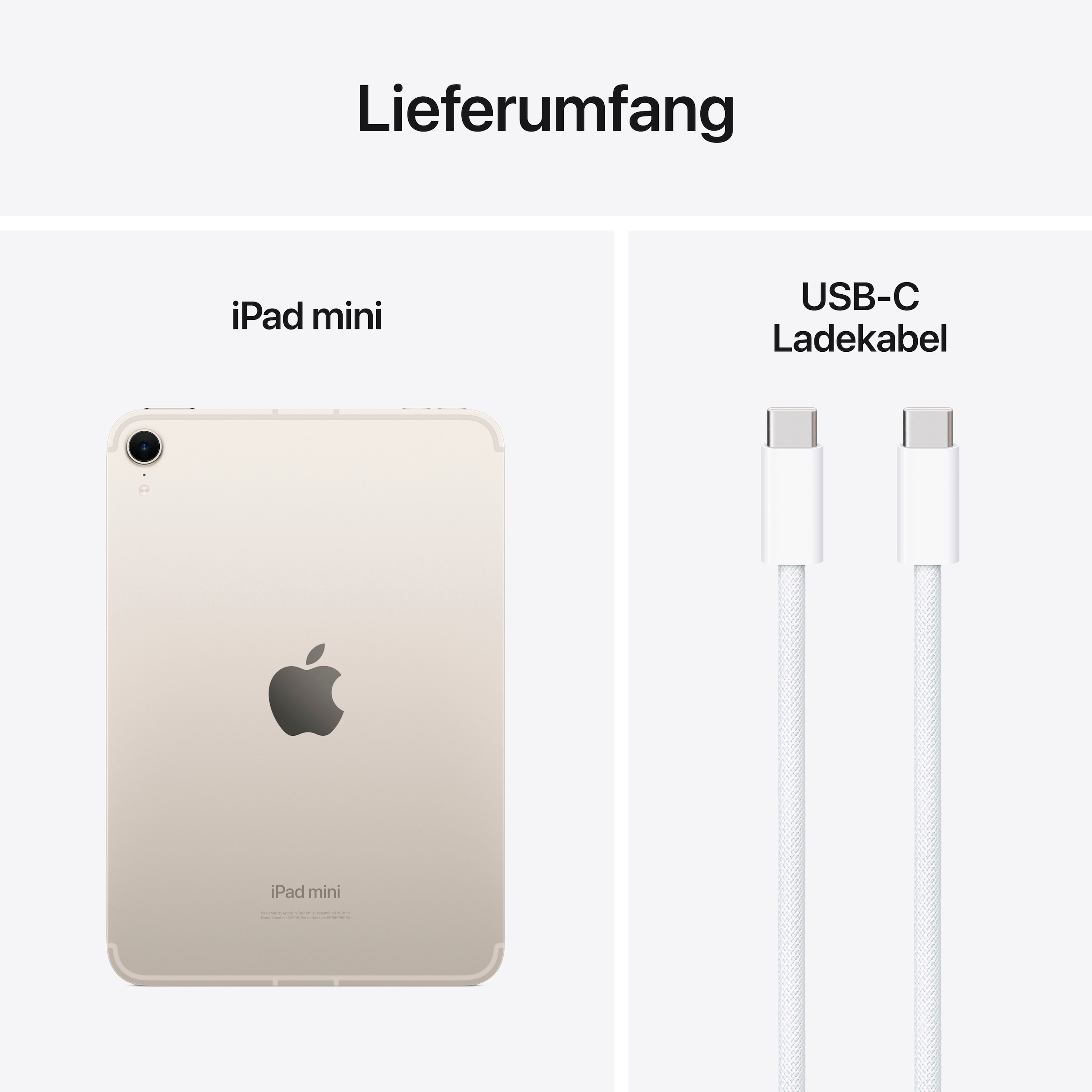 Apple Tablet »iPad mini 2024 Wi-Fi + Cellular 512GB« (21,08 cm / 8.3 ″) iPadOS 512 GB Retina 5G )