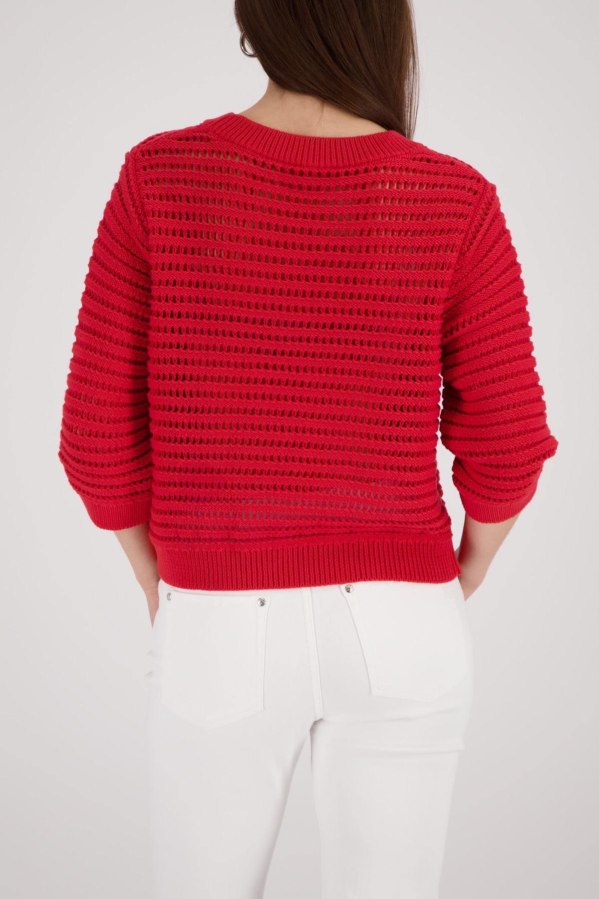 Monari Pull ajouré »Pullover Basic  Ajour« Regular fit mit Ajour-Strick