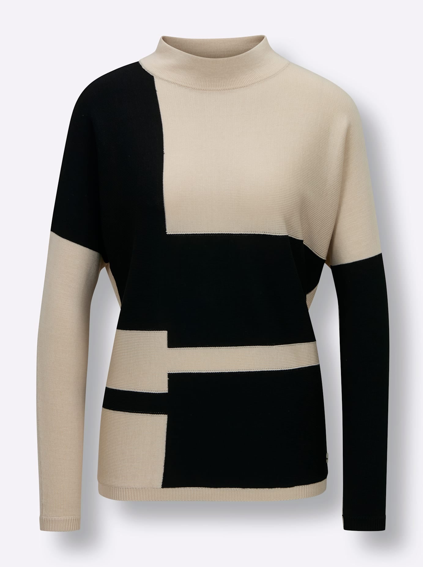 CREATION L PREMIUM Pull à col montant »Merino-Lyocell-Pullover«
