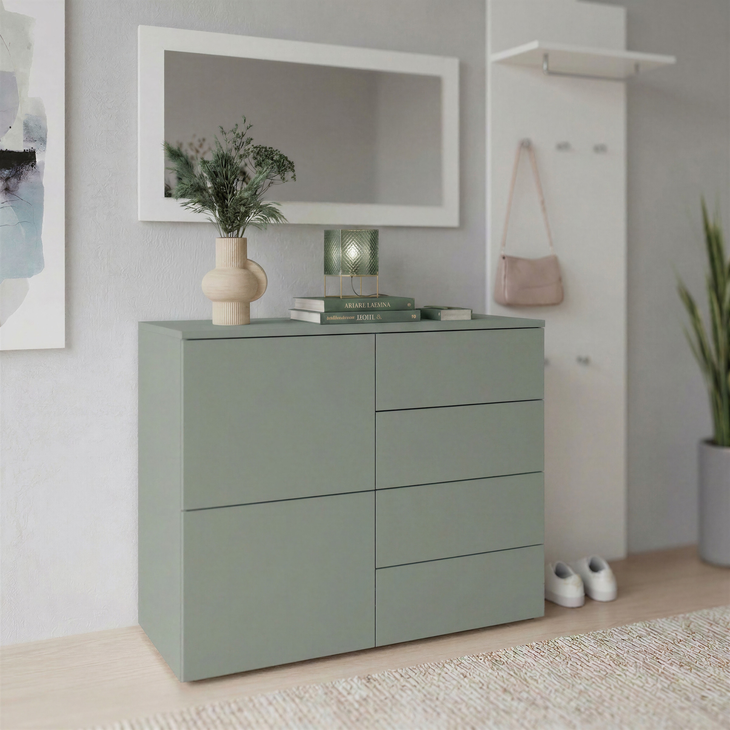 borchardt Möbel Kommode »Rova, Sideboard Breite 93 cm« Push-To-Open, verstellbare Einlegeböden, viel Stauraum, Breite 93cm