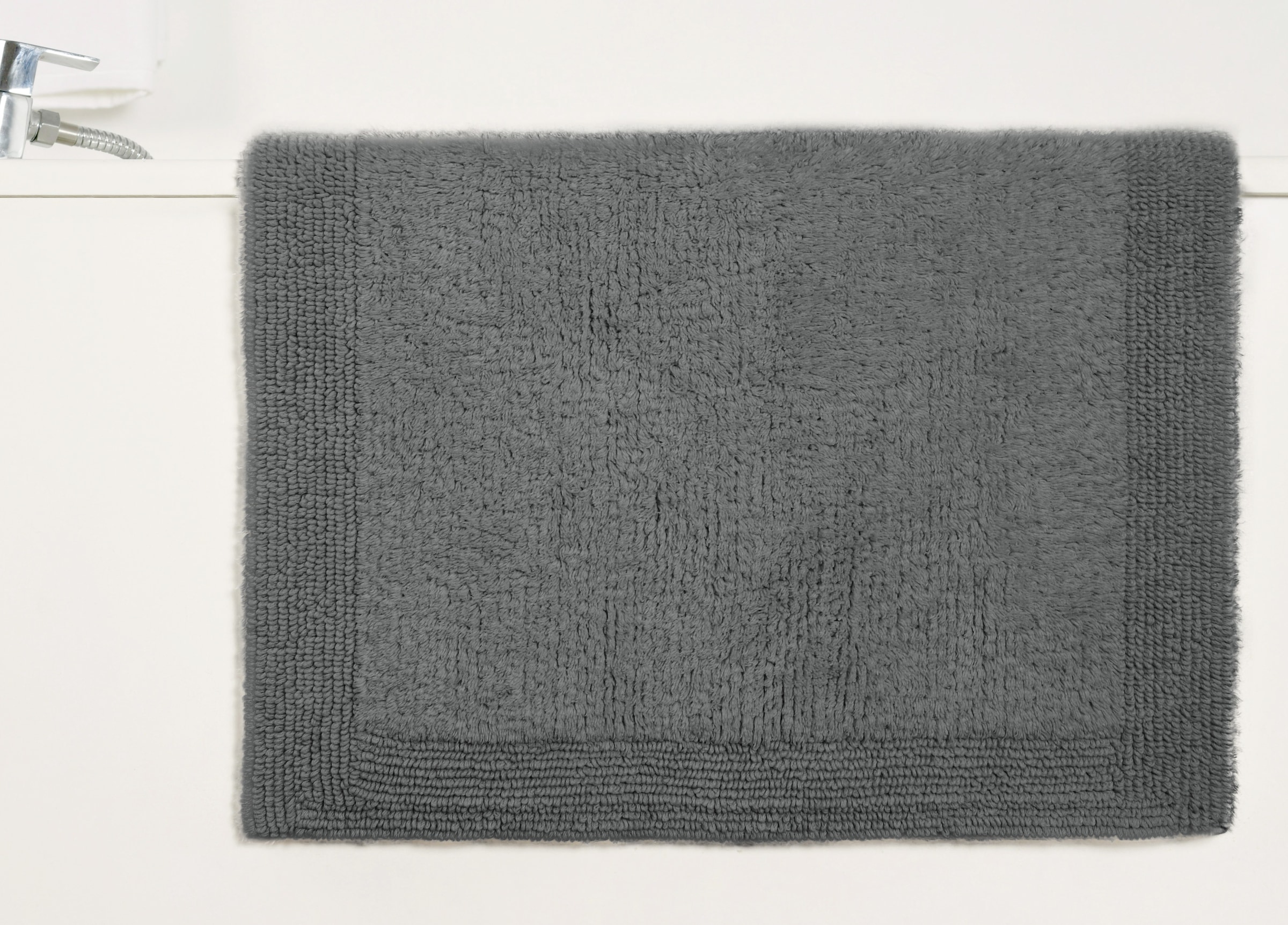GOODproduct Tapis de bain »Kapra, Badvorleger, Badezimmer Teppich« Höhe 14 mm mit Bordüre, Badteppich, Badematte, Baumwolle