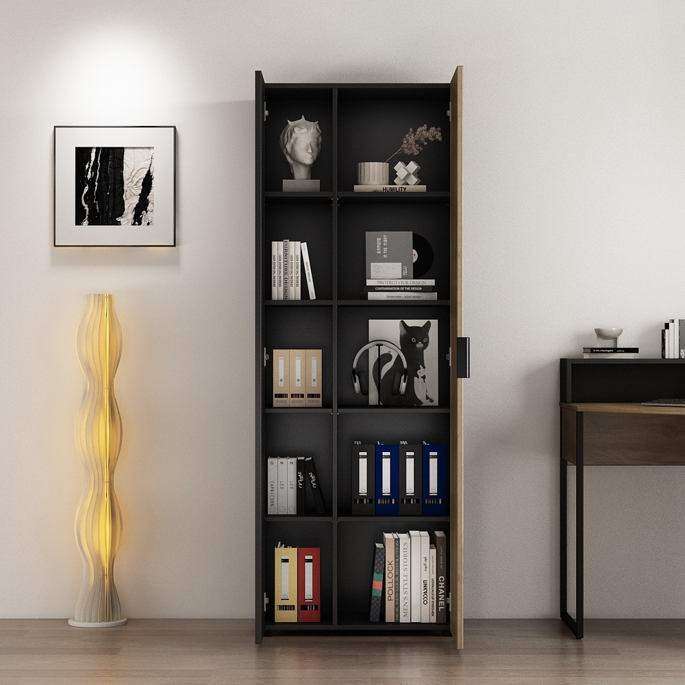 GOODproduct Armoire de classement »ASPEA-AS1T5F« Ensemble,  armoire polyvalente, design moderne avec effet panneau acoustique