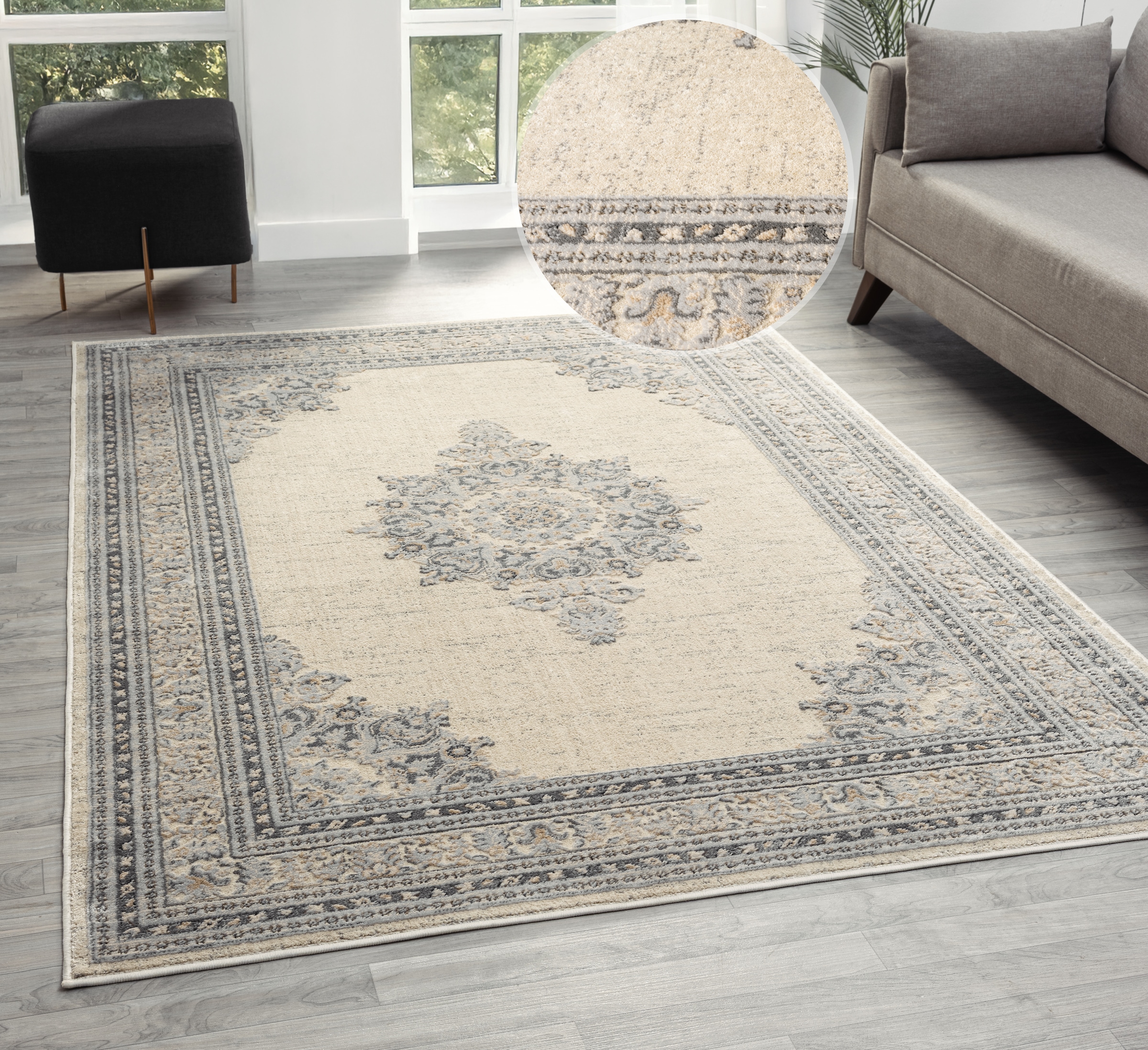 GOODproduct Teppich »Banli, Vintage-Look, Orient-Optik« rechteckig 9 mm Höhe dezenter Glanz, Schrumpf-Garn-Effekt, Wohnzimmer, Schlafzimmer