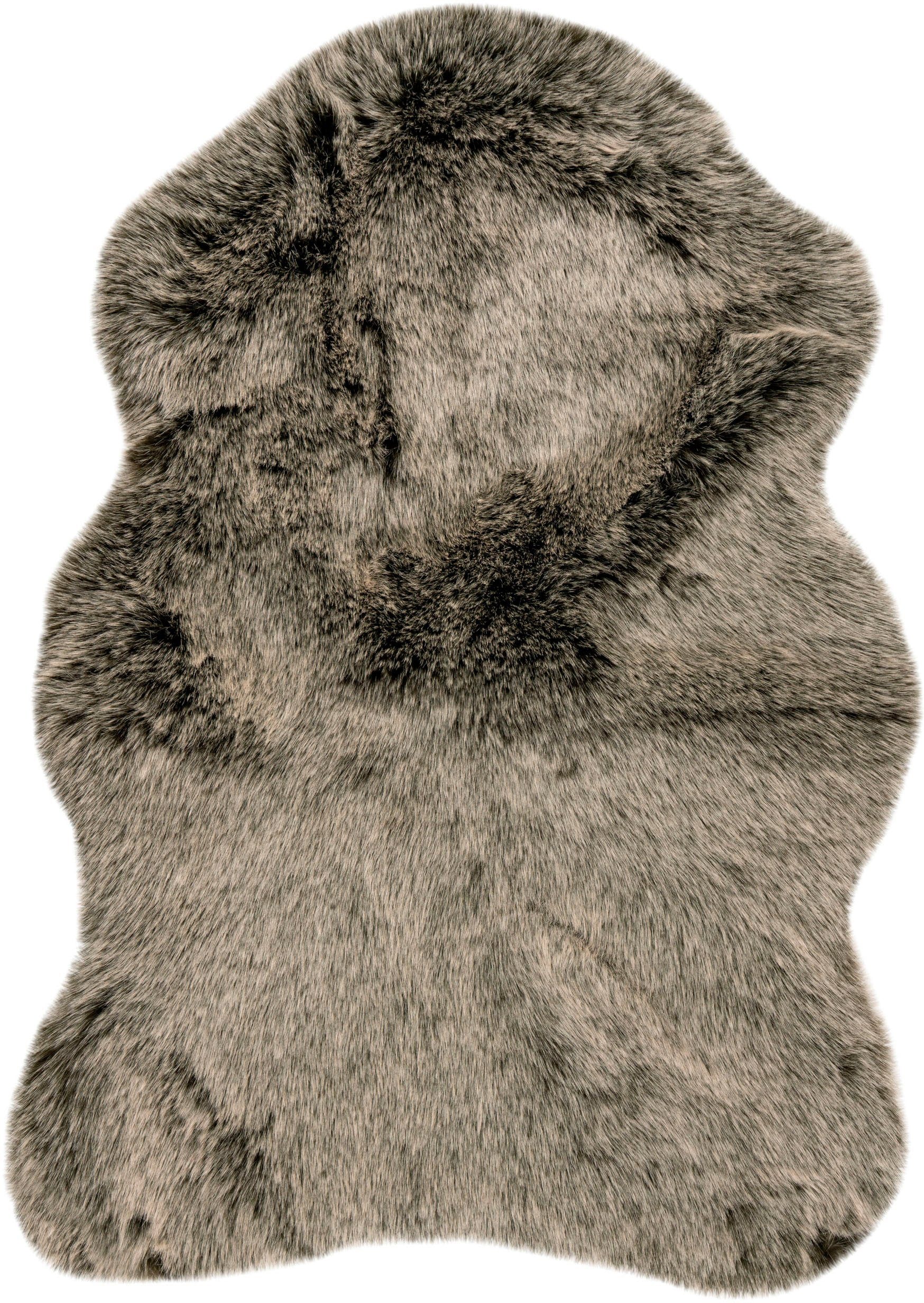 calo-deluxe Tapis en fourrure »Emica-1000« En forme de fourrure 52 mm Höhe Kunstfell, Wohnzimmer