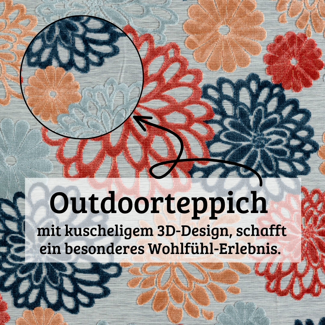 GOODproduct Teppich »Tamsin, LAGERRÄUMUNG!« rechteckig 8 mm Höhe Hoch-Tief Effekt, In- und Outdoor geeignet, Terrasse & Balkon