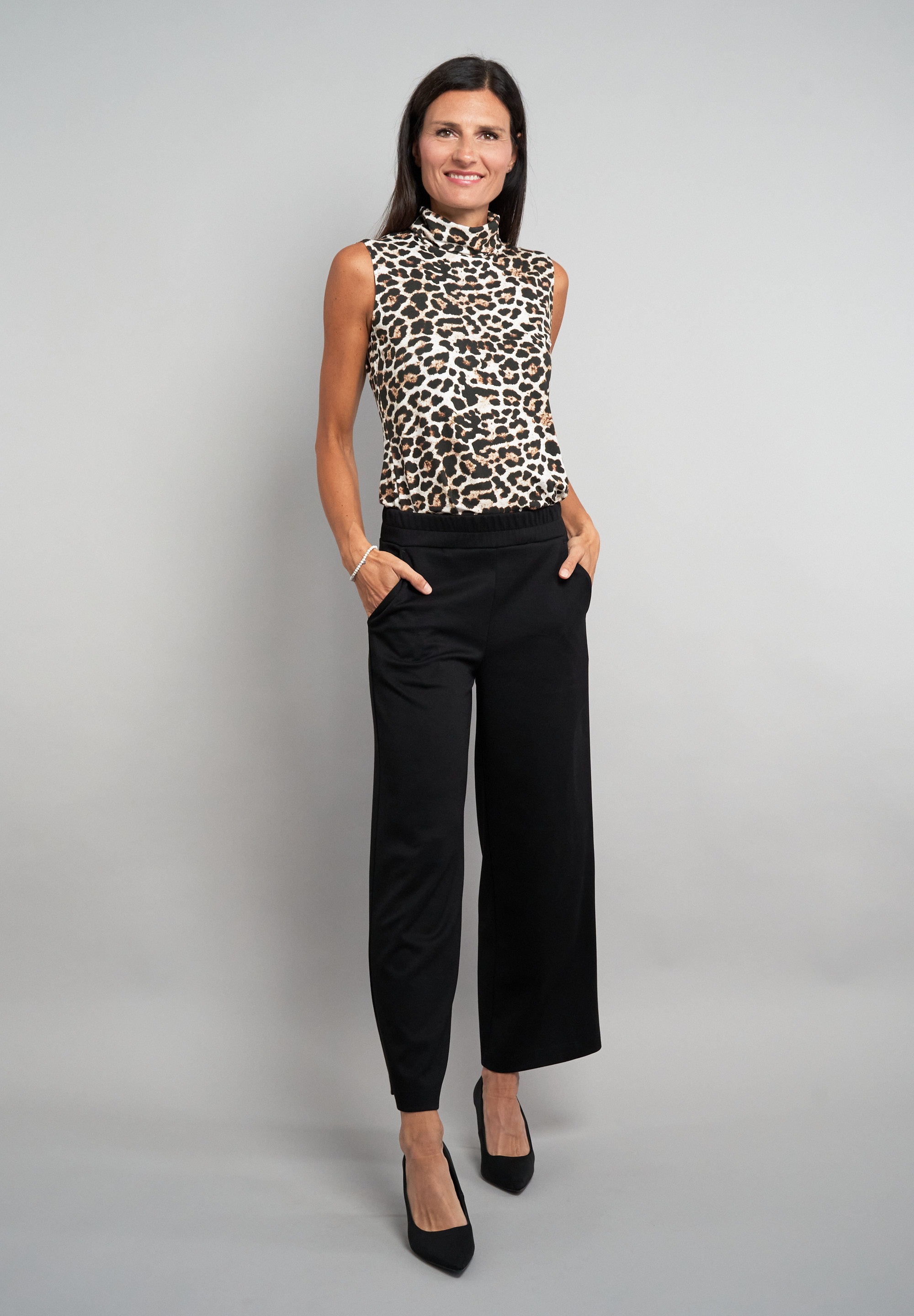 Seidel Moden Shirttop »Exklusiv bei OTTO« mit Animal-Print und hohem Kragen - MADE IN GERMANY