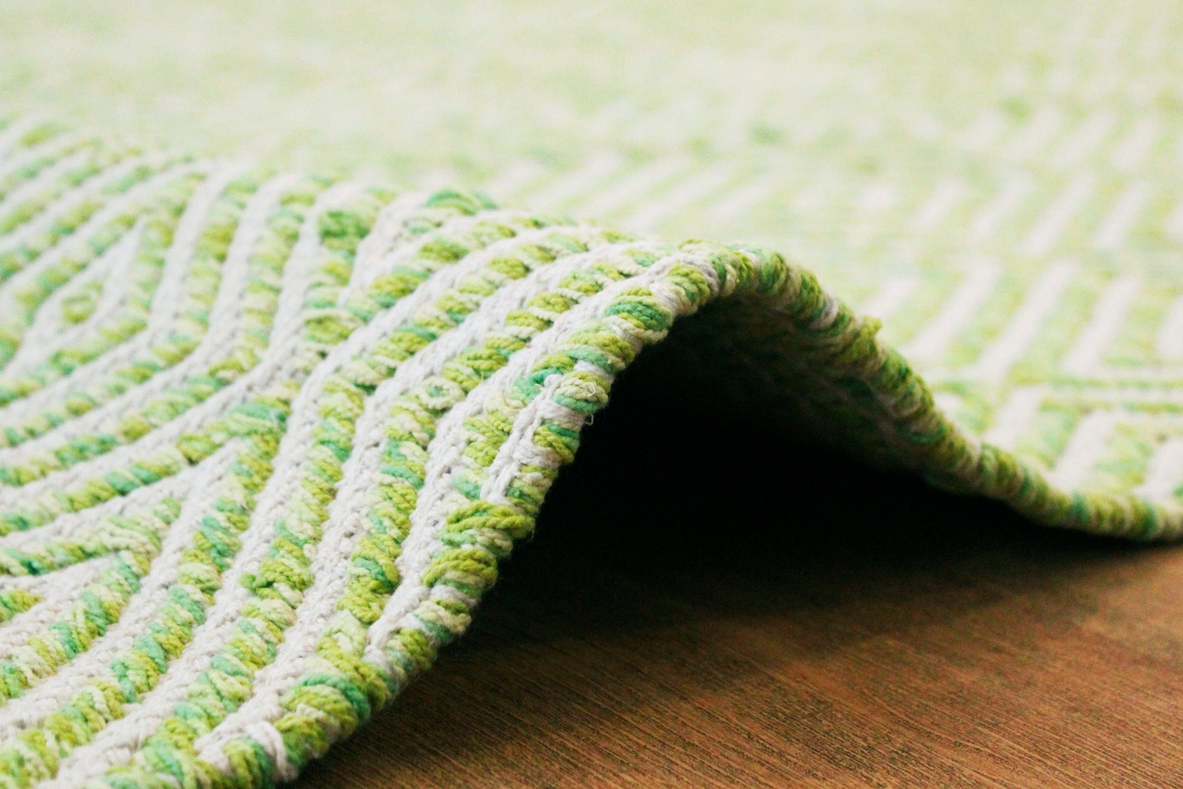 my home Teppich »Tiara« rechteckig 7 mm Höhe mit Rauten-Muster, Teppich aus 100% Baumwolle