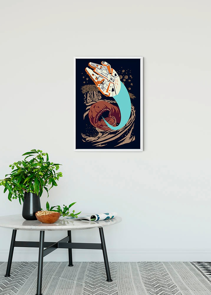 Komar Image »Star Wars Classic Vector Asteroid Worm« 1 cuis tlg. Wandbild zur Dekoration im Kinderzimmer - ohne Rahmen