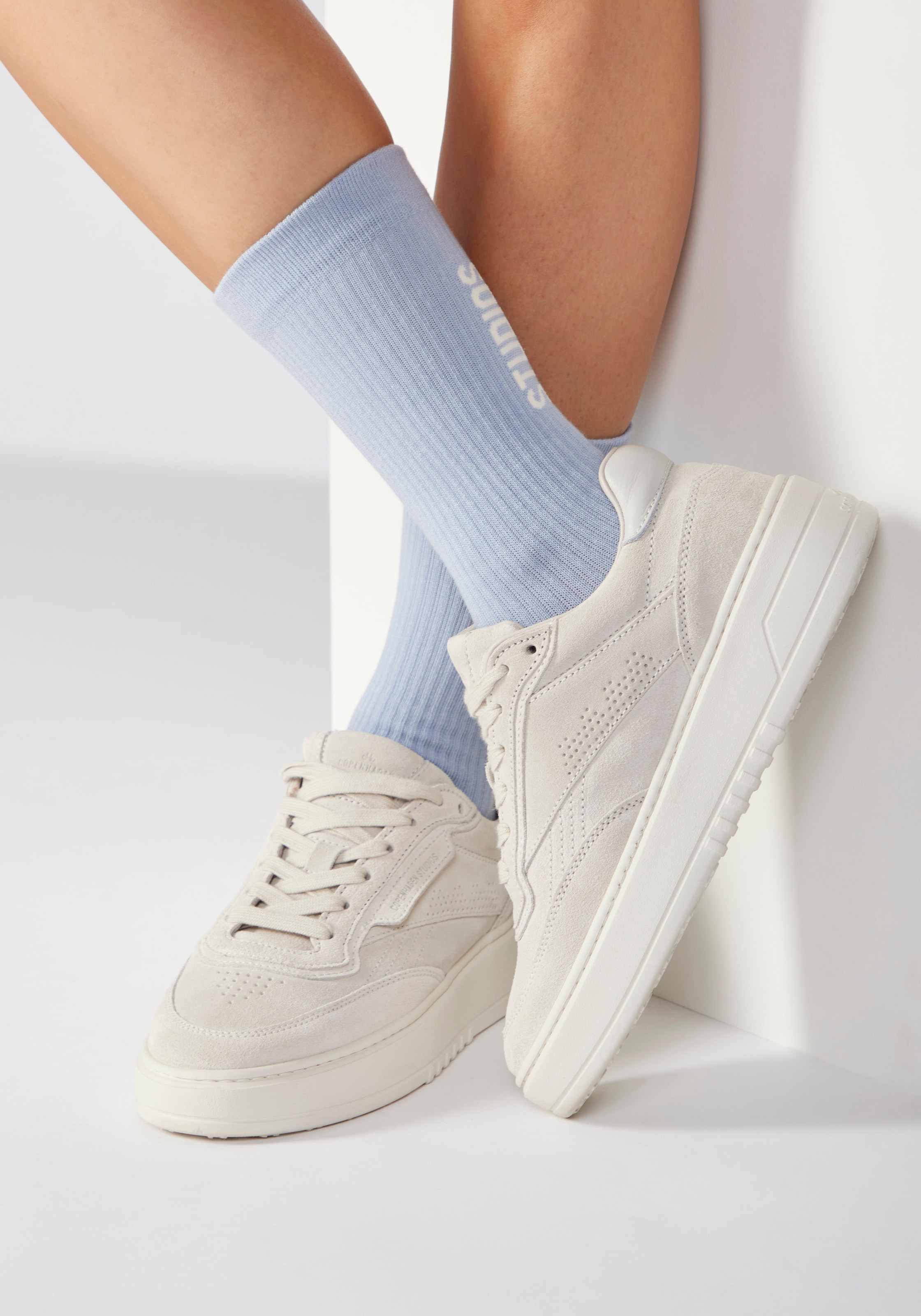 Copenhagen Studios Chaussettes de tennis Packung, 3 cuis tlg. mit grossem Schriftzug
