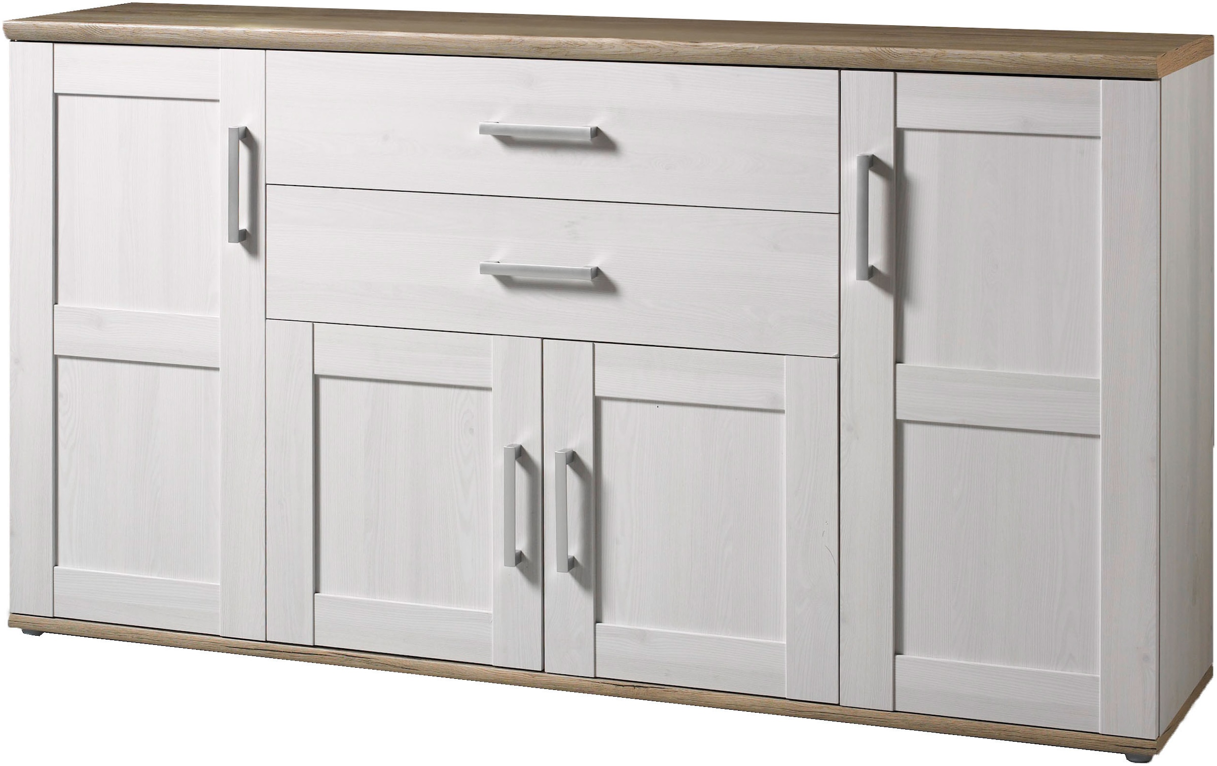 HBZ Sideboard »Romance im Landhaustil, Wohnzimmerschrank BxHxT 186x100x46 cm« 1 Stk. tlg. Landhaustil, Wohnzimmerschrank in Sibiu Lärche NB