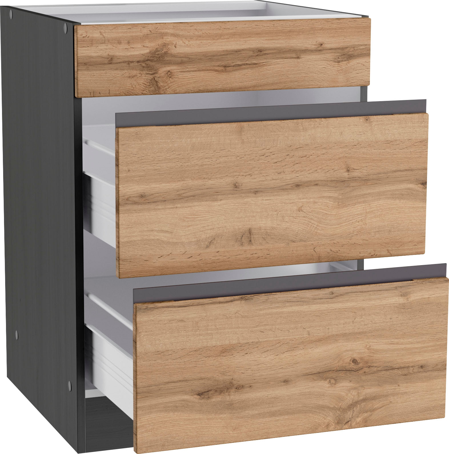 KOCHSTATION Armoire d'encastrement pour table de cuisson »KS-Riesa« Largeur 60 cm, façades MDF
