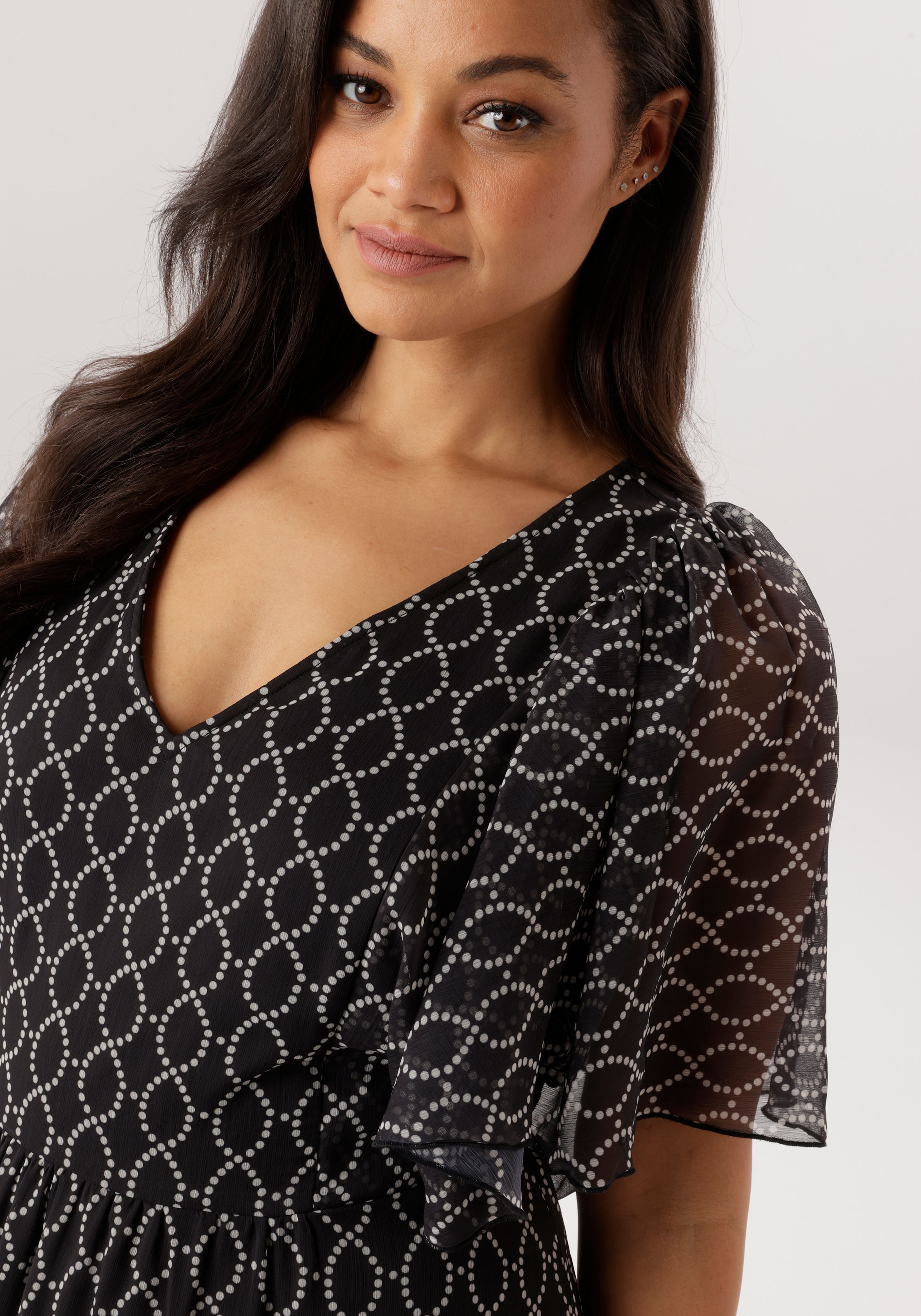 Aniston PLUS Robe en mousseline de soie mit tollem Druck - NEUE KOLLEKTION