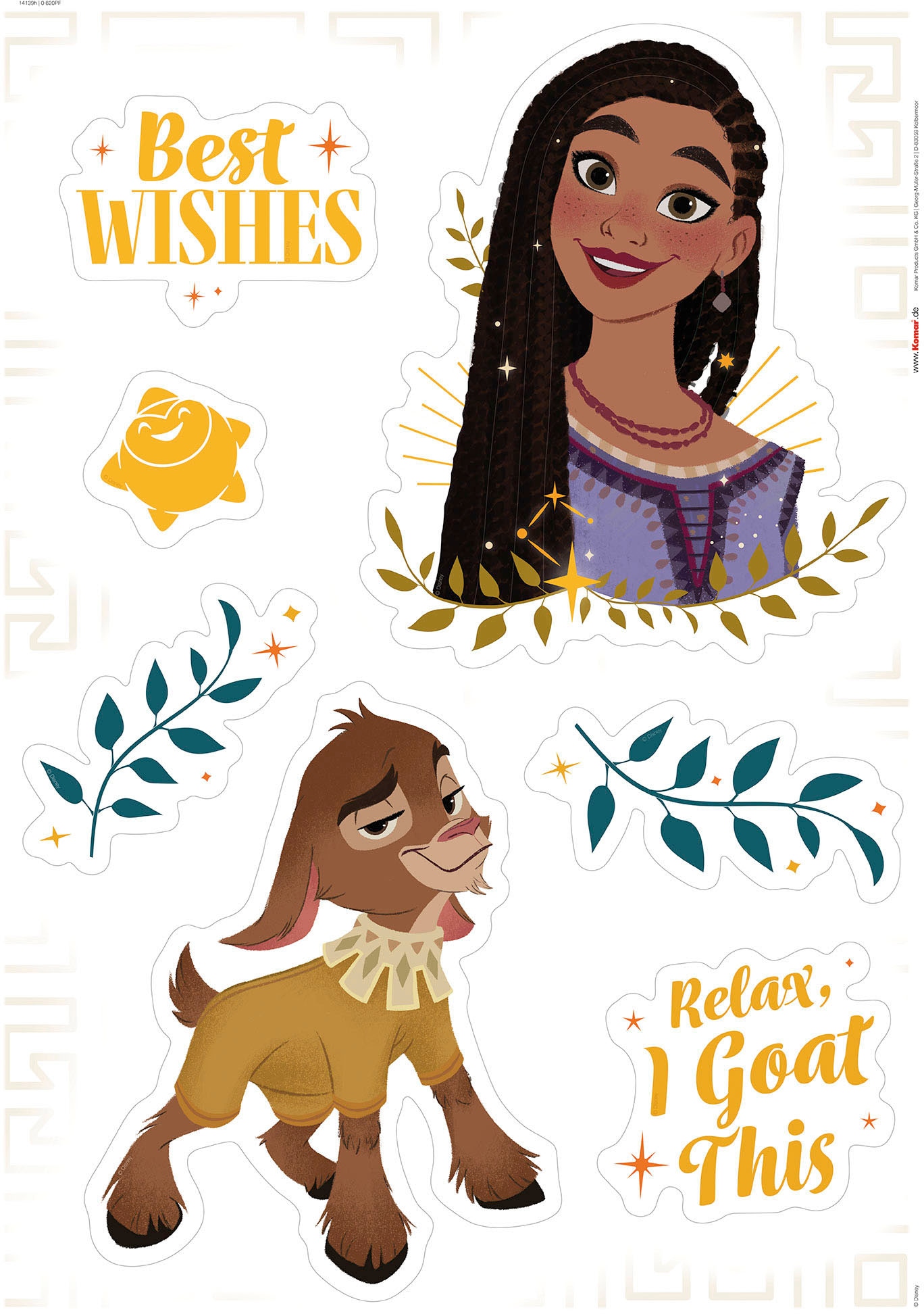 Komar Wandtattoo »Best Wishes - Grösse 50 x 70 cm« selbstklebend, Wandsticker, Kinderzimmer