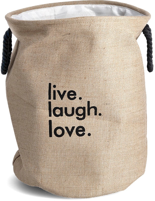 Zeller Present Sac à linge »Natural« 2 praktische Griffe, natürliche Juteoptik