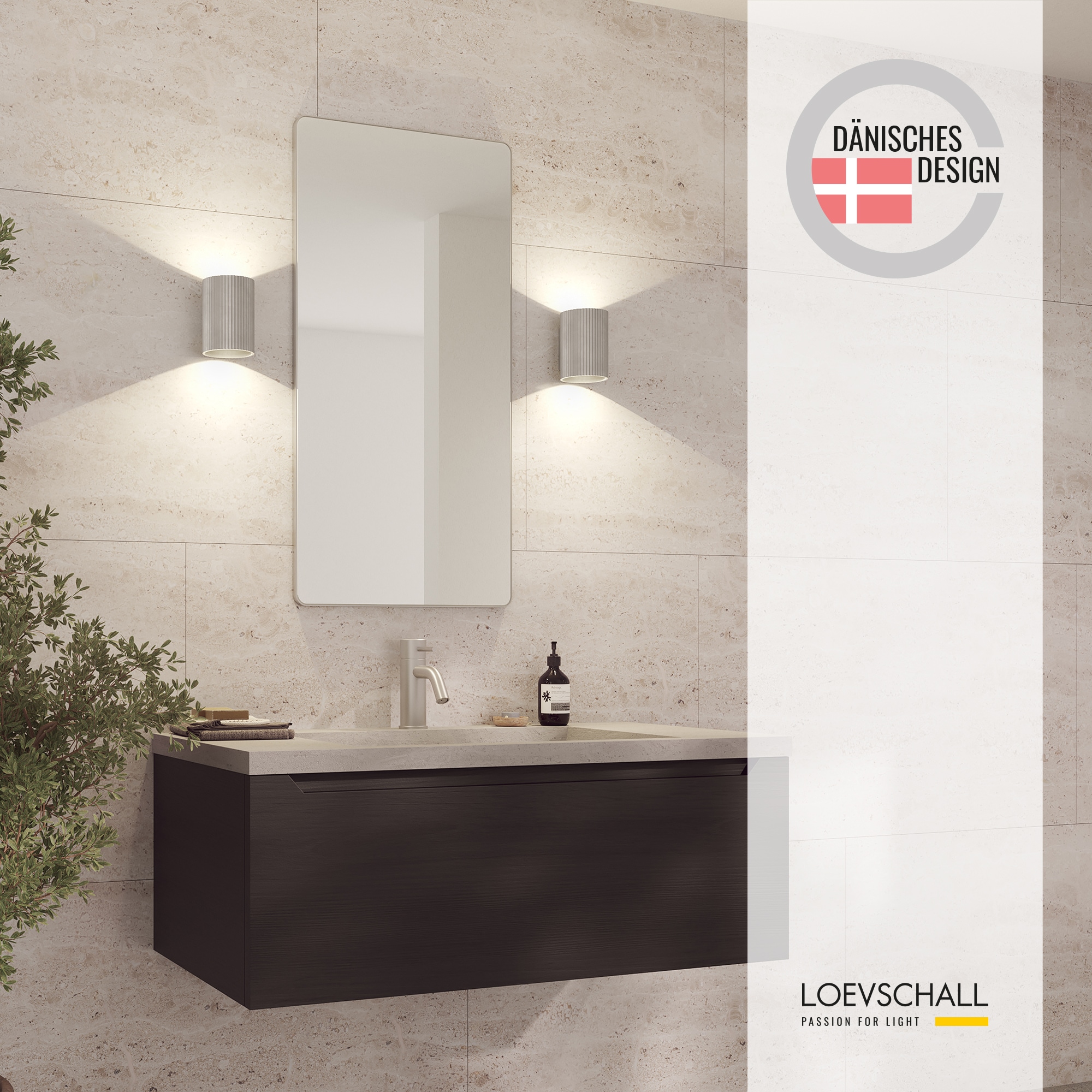 Loevschall Spiegel »Refine Wandspiegel rechteckig – eleganter Designspiegel mit edlem« Rahmen in vielen Grössen & Farben für Bad, Flur & Schlafzimmer