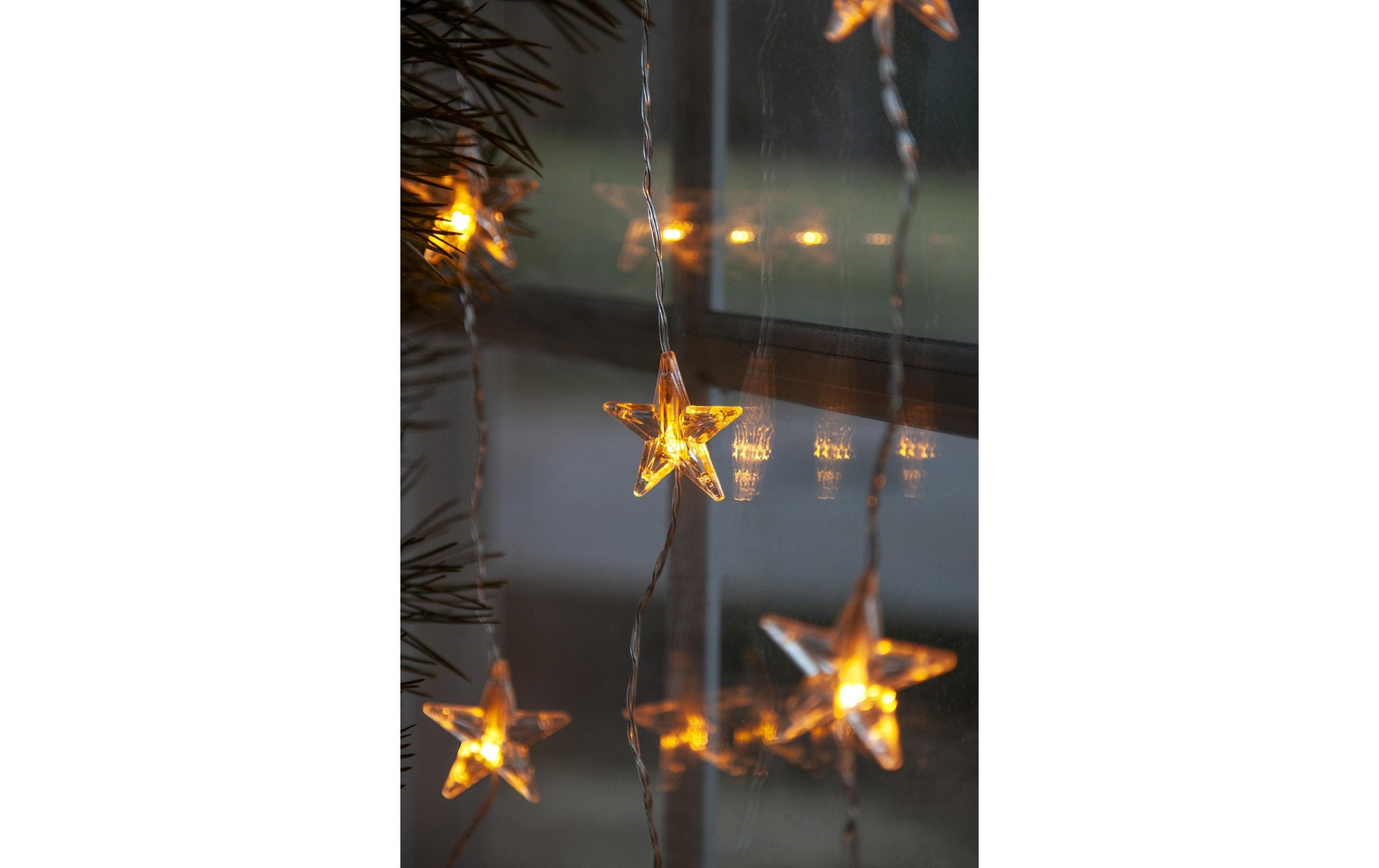   Lichtervorhang »LED-Lichtervorhang Sterne, Warmweiss, 20 LED«