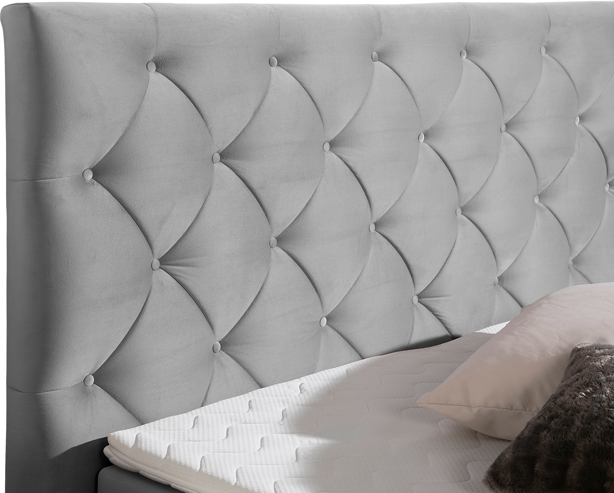 Home affaire Boxspringbett »Chalon, in verschiedenen Breiten« inkl. Topper, wahlweise in H2, H3 oder H4 erhältlich