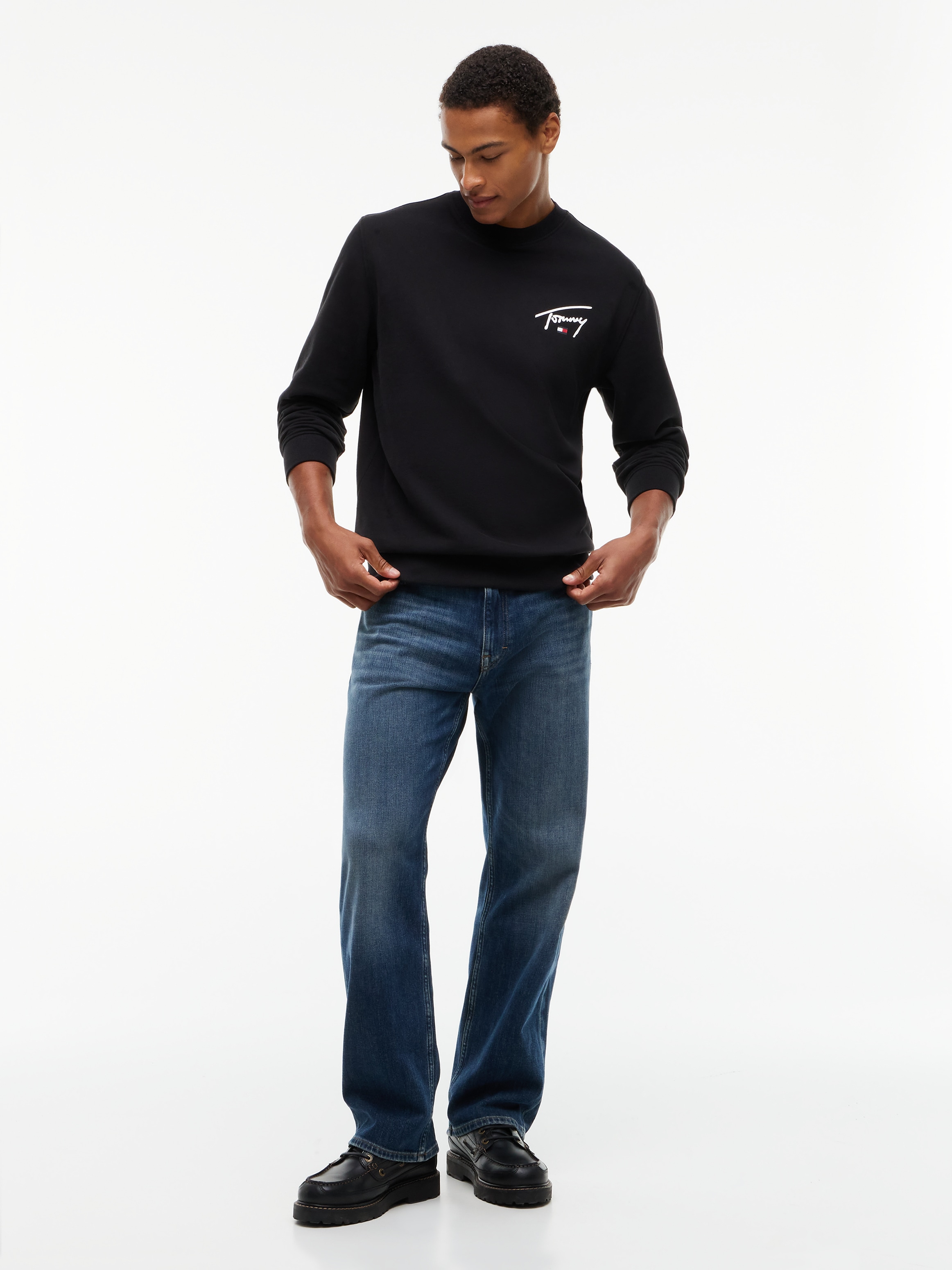 Tommy Jeans Sweat-shirt »REGULAR ENTRY SIGNATURE«, Coupe régulière avec col rond
