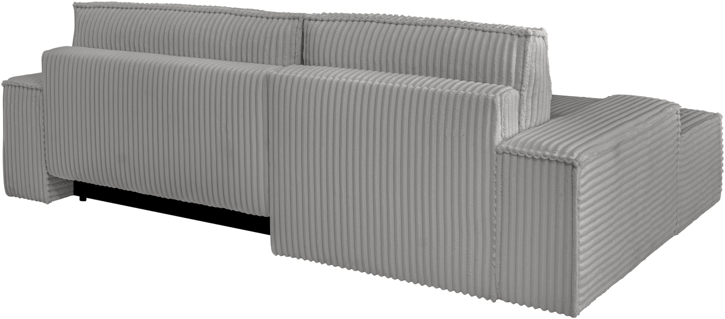 GOODproduct Ecksofa »FINNLEY, L-Form 257 cm, Schlafsofa« mit Bettkasten, in Bouclé, Struktur fein und Mega Cord