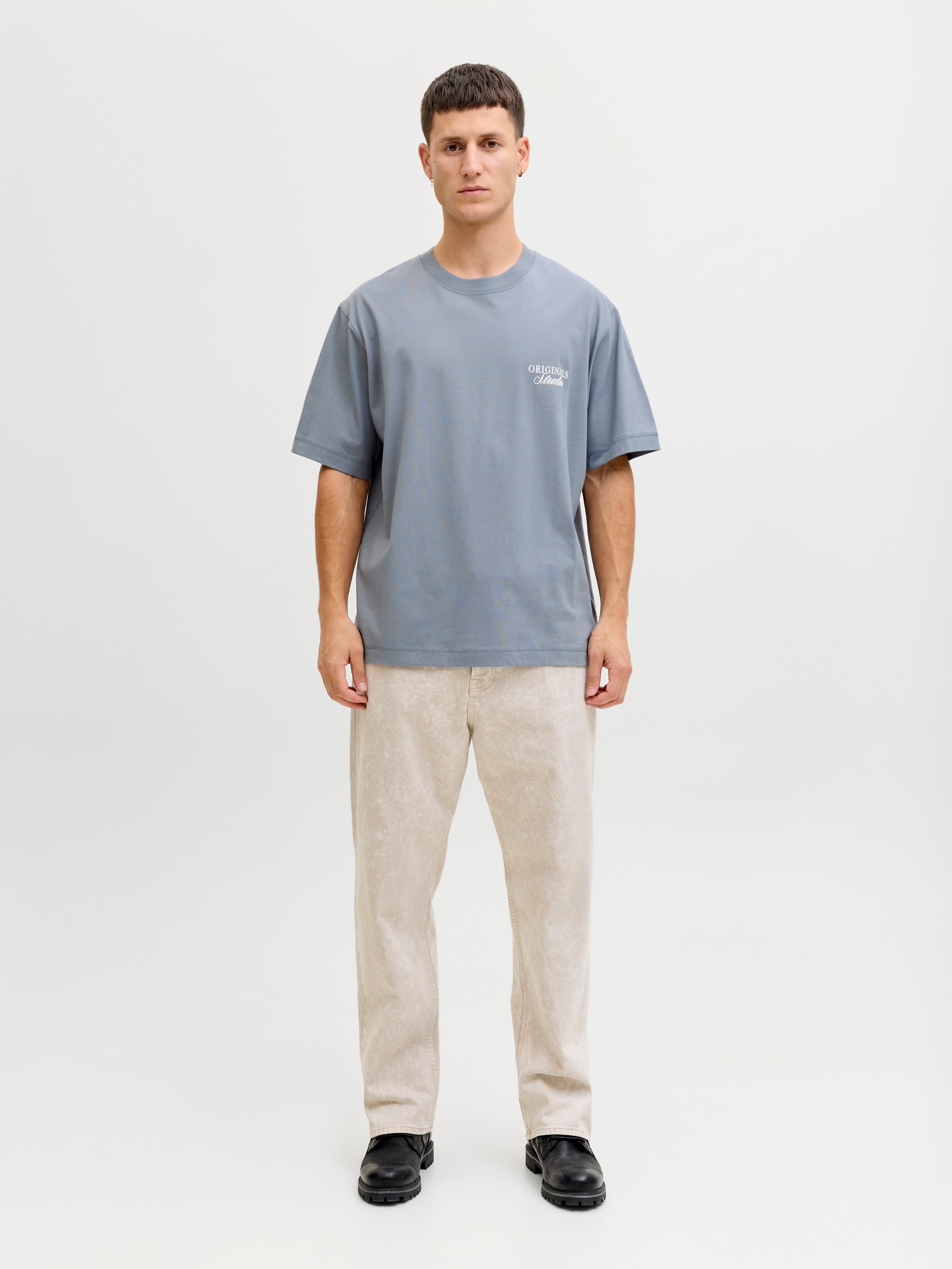 Jack & Jones Kurzarmshirt »JORNORREBRO TYPO TEE SS CREW NECK NOOS« Baumwolle, relaxed fit
