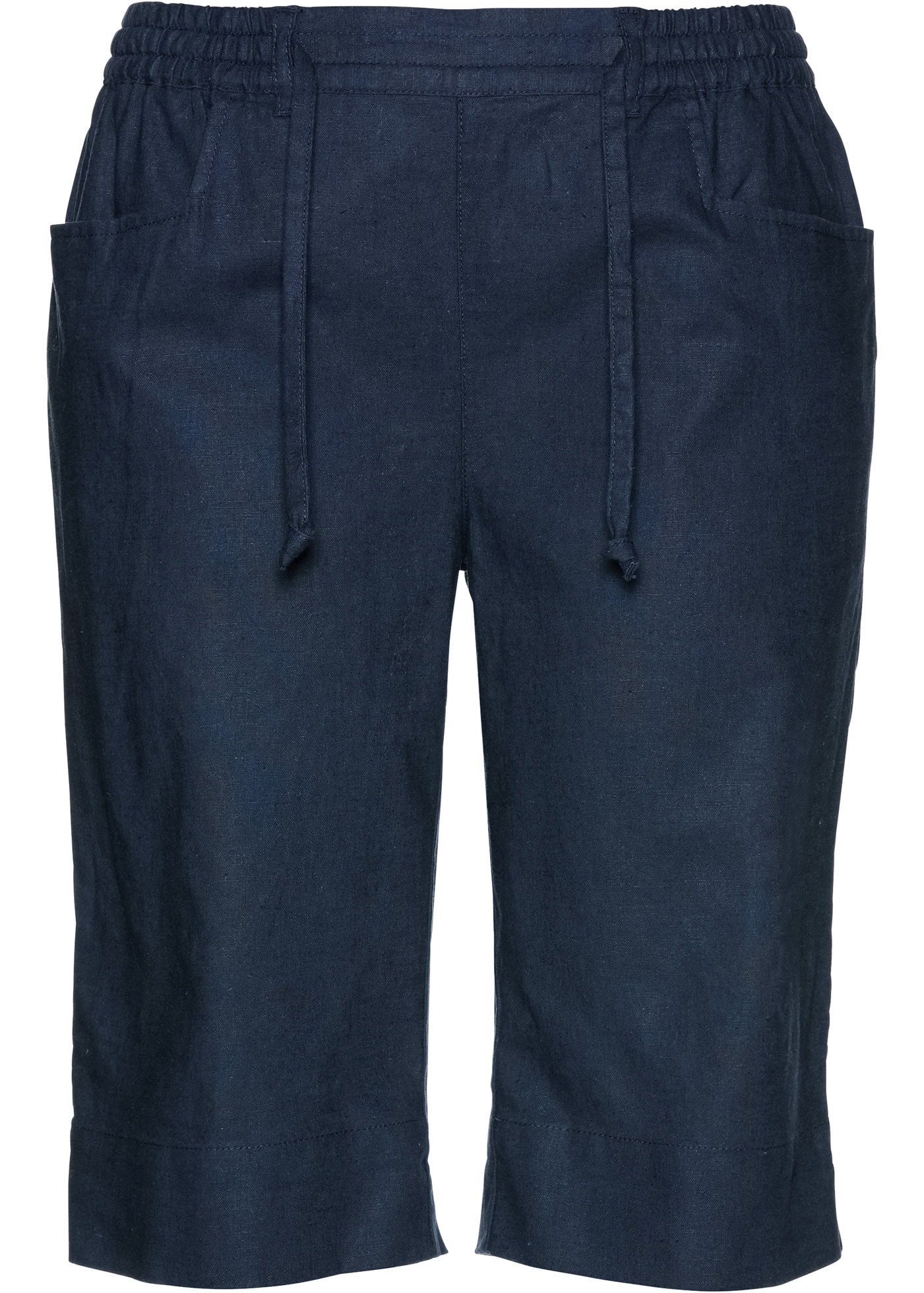 bonprix Bermudas  im sommerlichen Leinen-Mix, mit elastischer Bund mit Bindeband