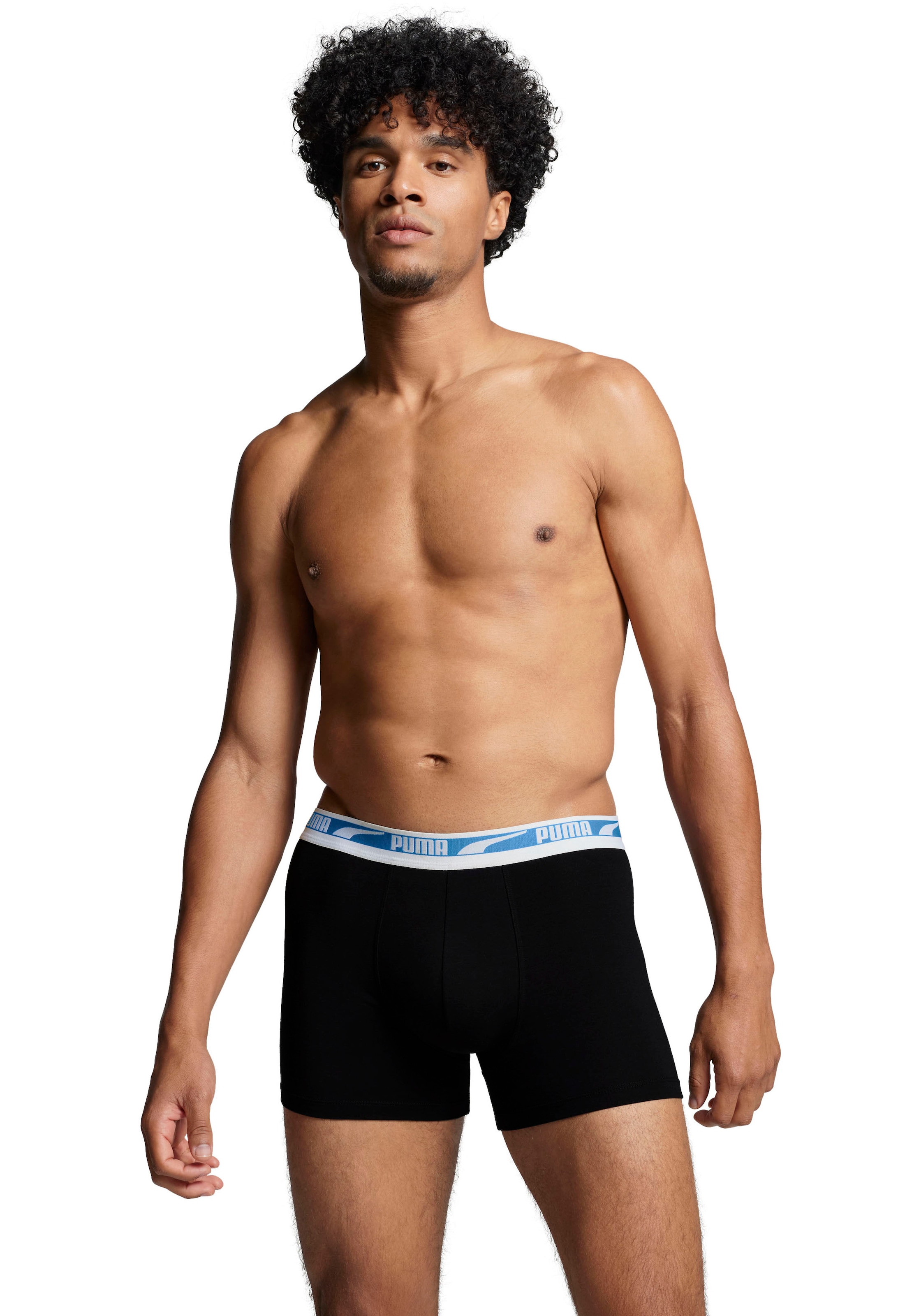 PUMA Boxershorts »MEN MULTI LOGO BOXER 2P« 2er Pack,  Komfortbund