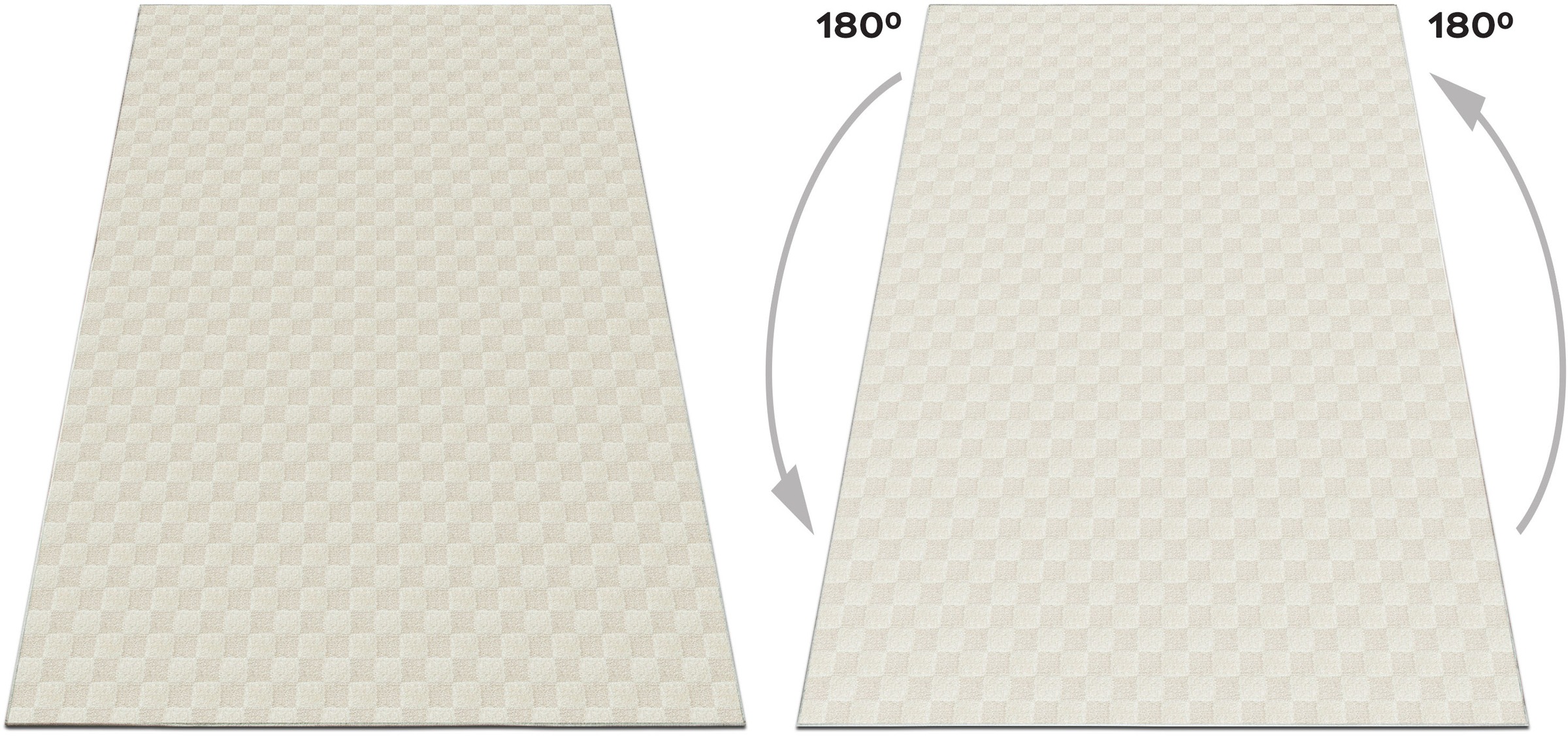 my home Teppich »Lummia, Schachbrett-Design in Hoch-Tief-Struktur« rechteckig 9 mm Höhe 3D-Effekt, softer Kurzflor, pflegeleicht, Scandi-Look