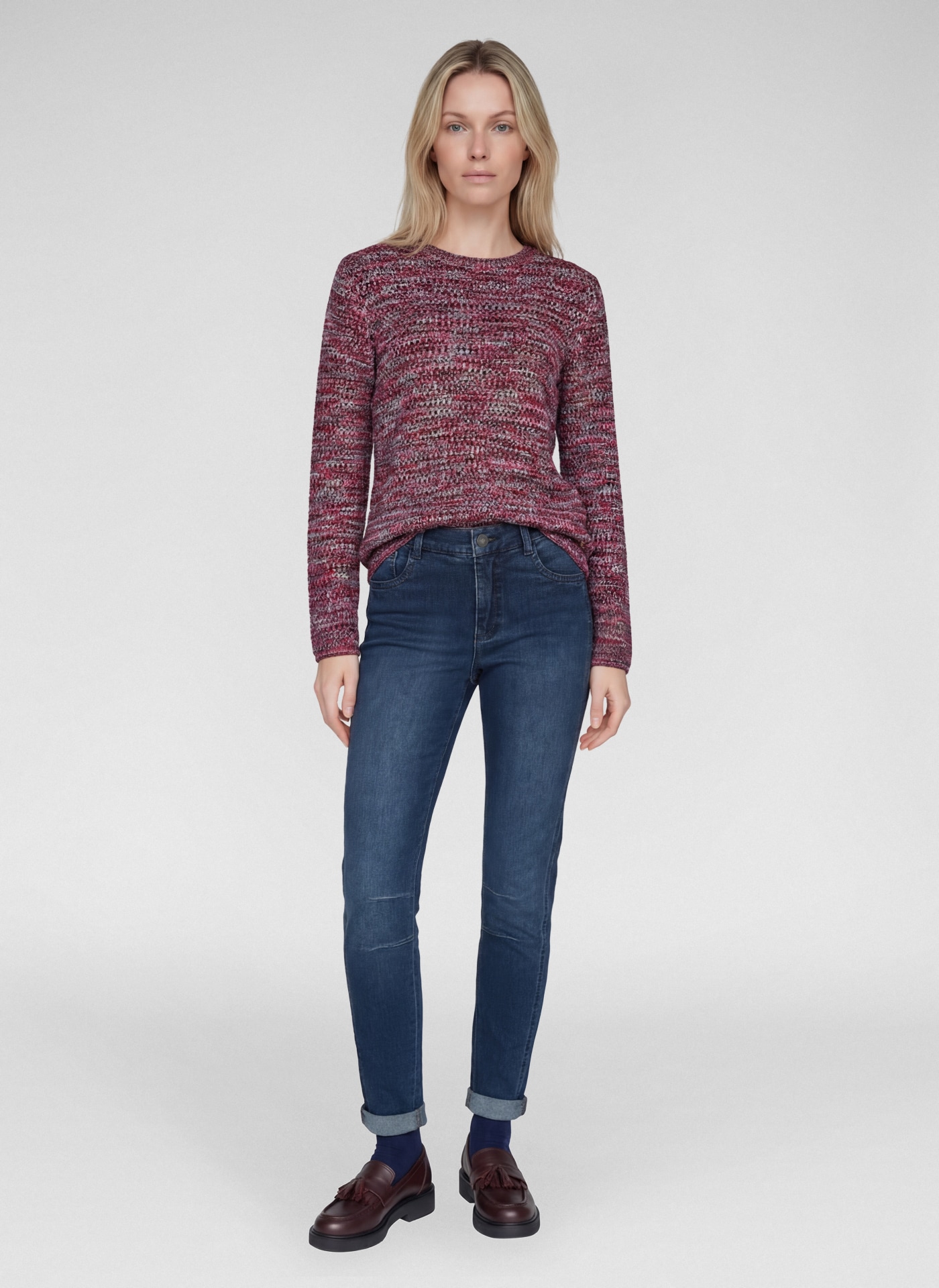 Rabe Pull en tricot aspect chiné