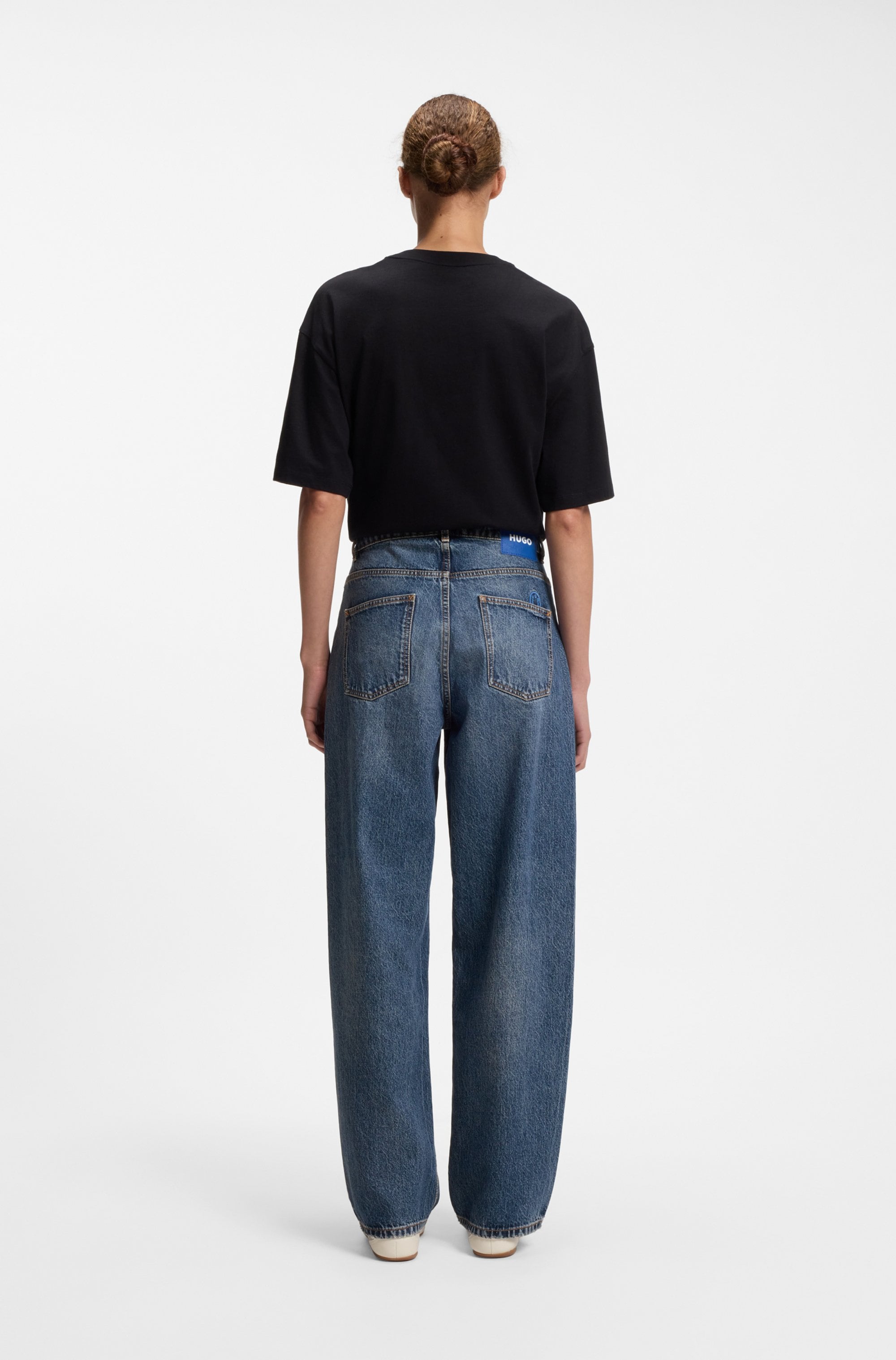 HUGO 5-Pocket-Jeans »Leni« im Loose Fit mit niedriger Bundhöhe