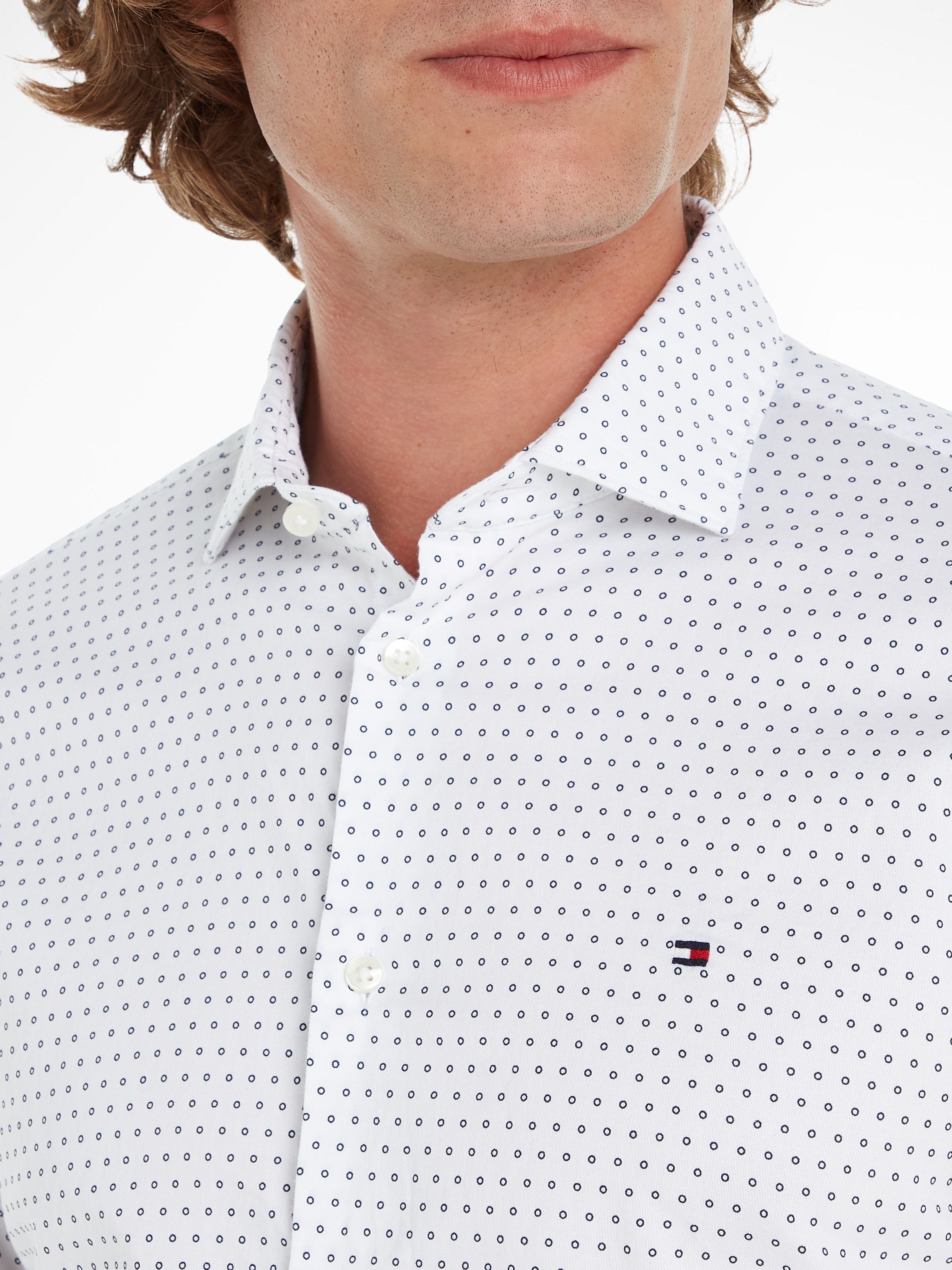 Tommy Hilfiger Businesshemd »CL-W OXF CIRCLE PRINT SHIRT SF«
