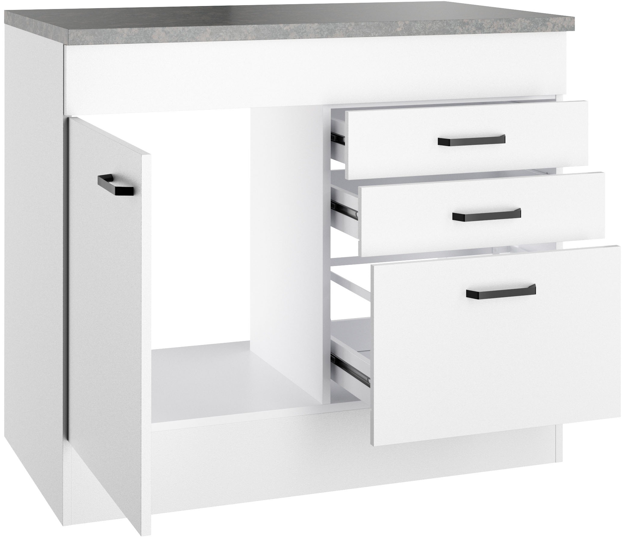 OPTIFIT Spülenschrank »OPTImulti« Breite 100 cm, mit 1 Tür, 2 Schubkästen, 1 Auszug