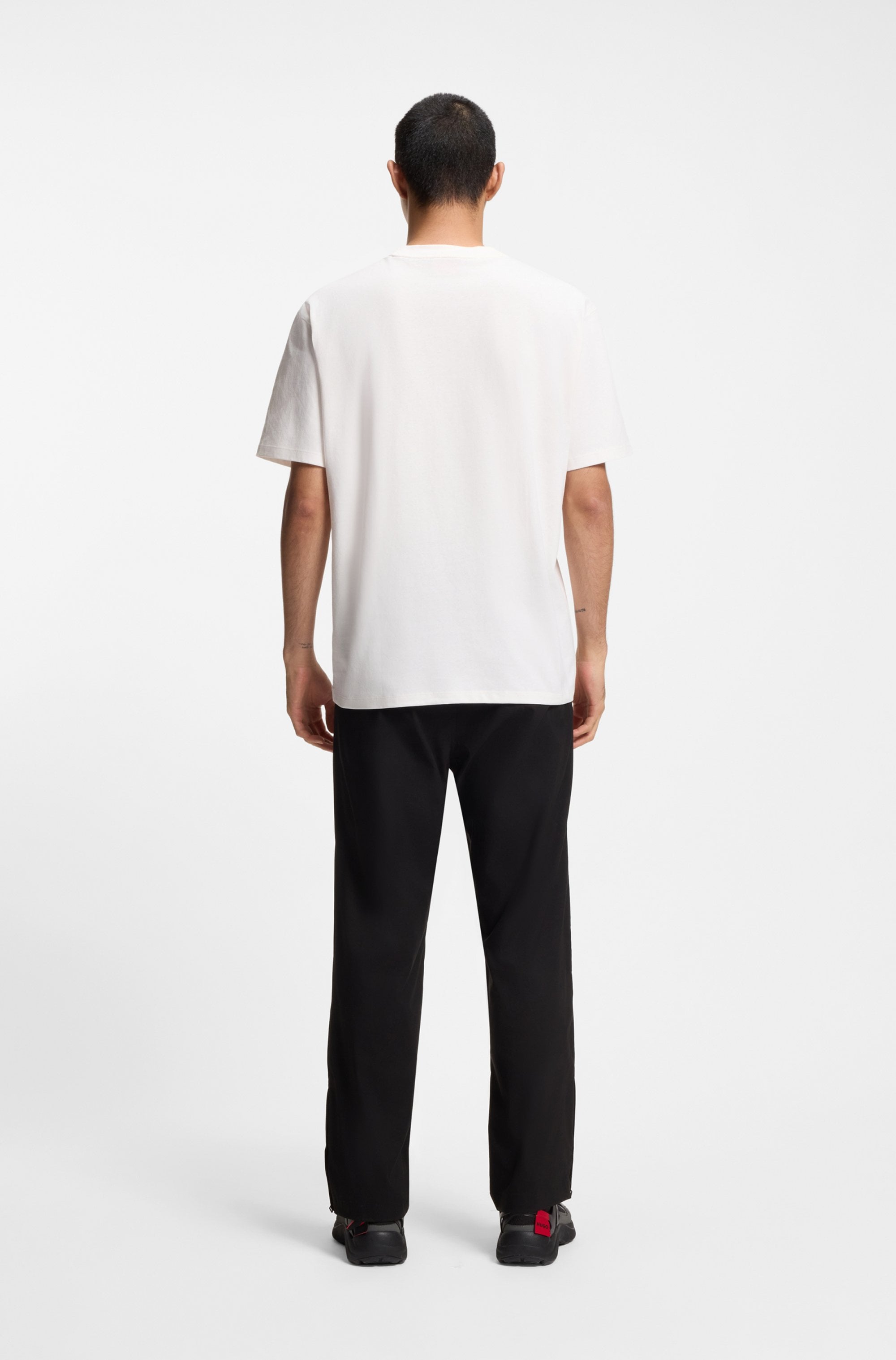 HUGO T-Shirt Rundhalsausschnitt, Relaxed Fit, Logo-Print