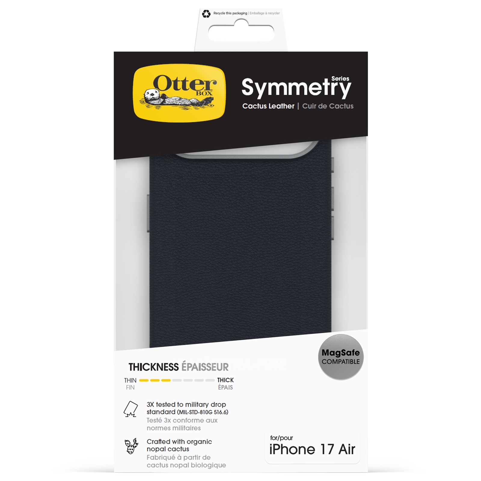 Otterbox Handyhülle »Symmetry Series Cactus Leather Case für Apple iPhone Air« Apple iPhone Air Backcover, Schutzhülle, Handyschutzhülle, Case, Schutzcase, stossfest