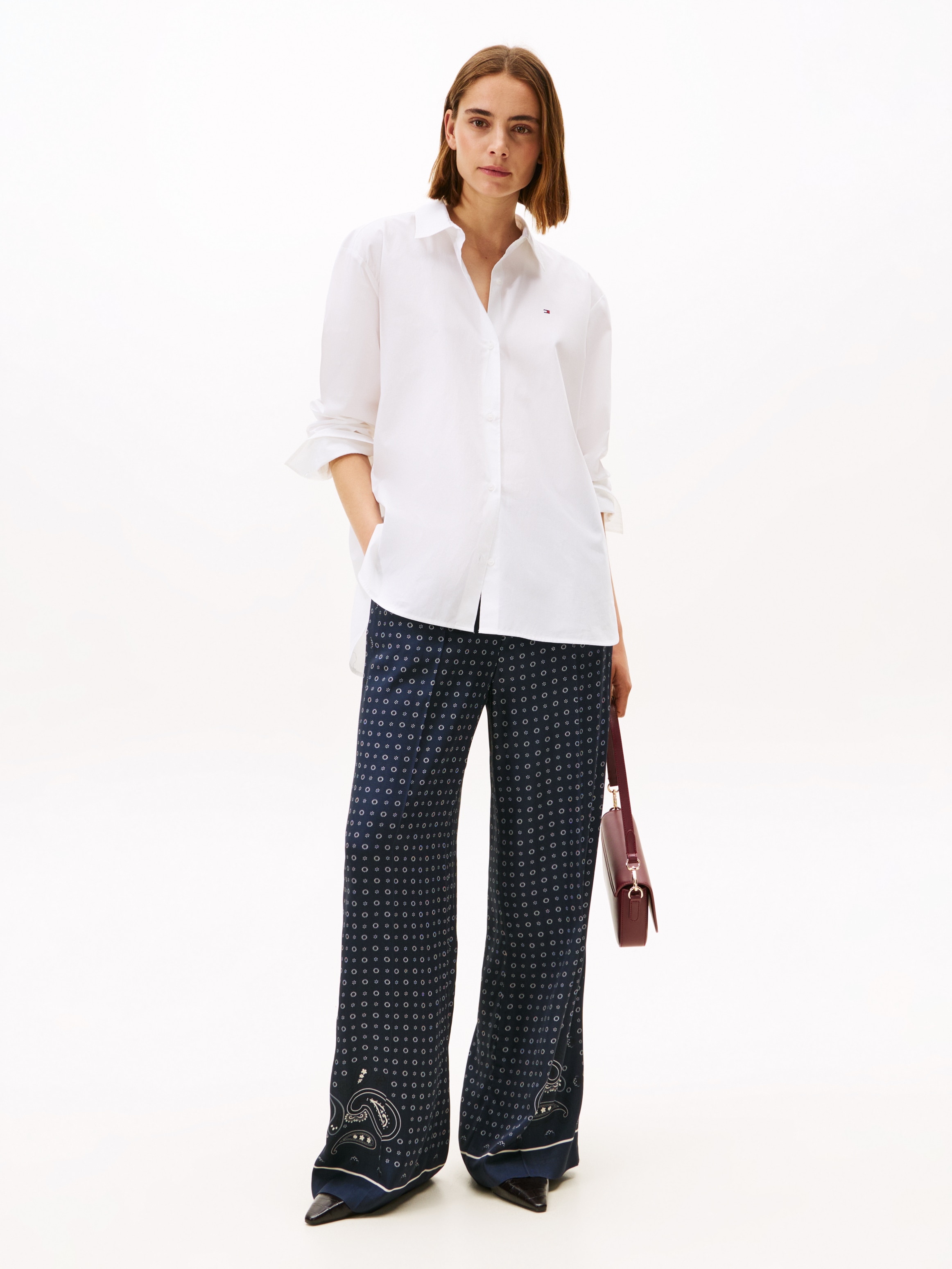 Tommy Hilfiger Langarmbluse »ESS POPLIN EASY FIT SHIRT« Baumwolle