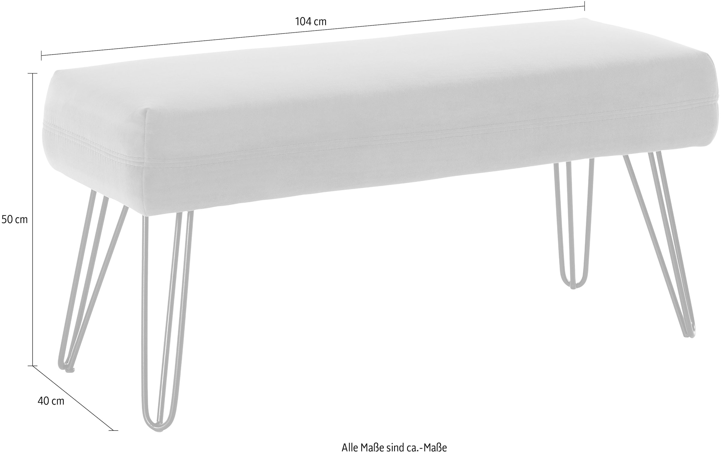 exxpo - sofa fashion Sitzbank »Doppio« Frei im Raum stellbar