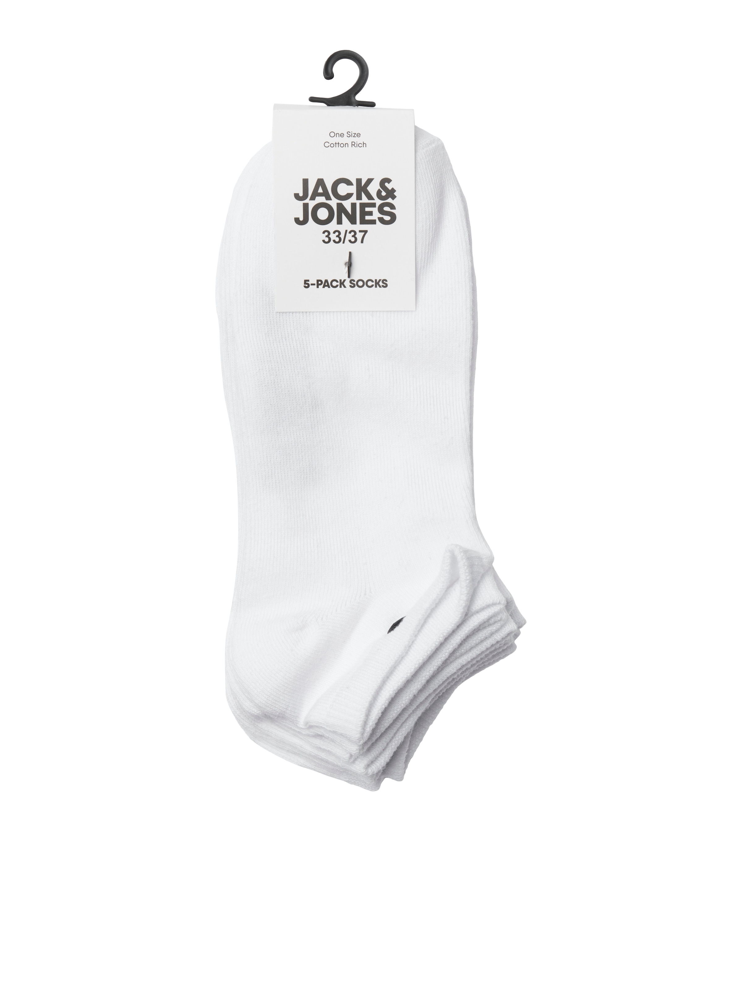 Jack & Jones Junior Chaussettes »JACDONGO im 5er Pack, mit Stretchbund, knöchellang« Paquet, 5 Couple tlg. uni, casual, ajusté, jersey