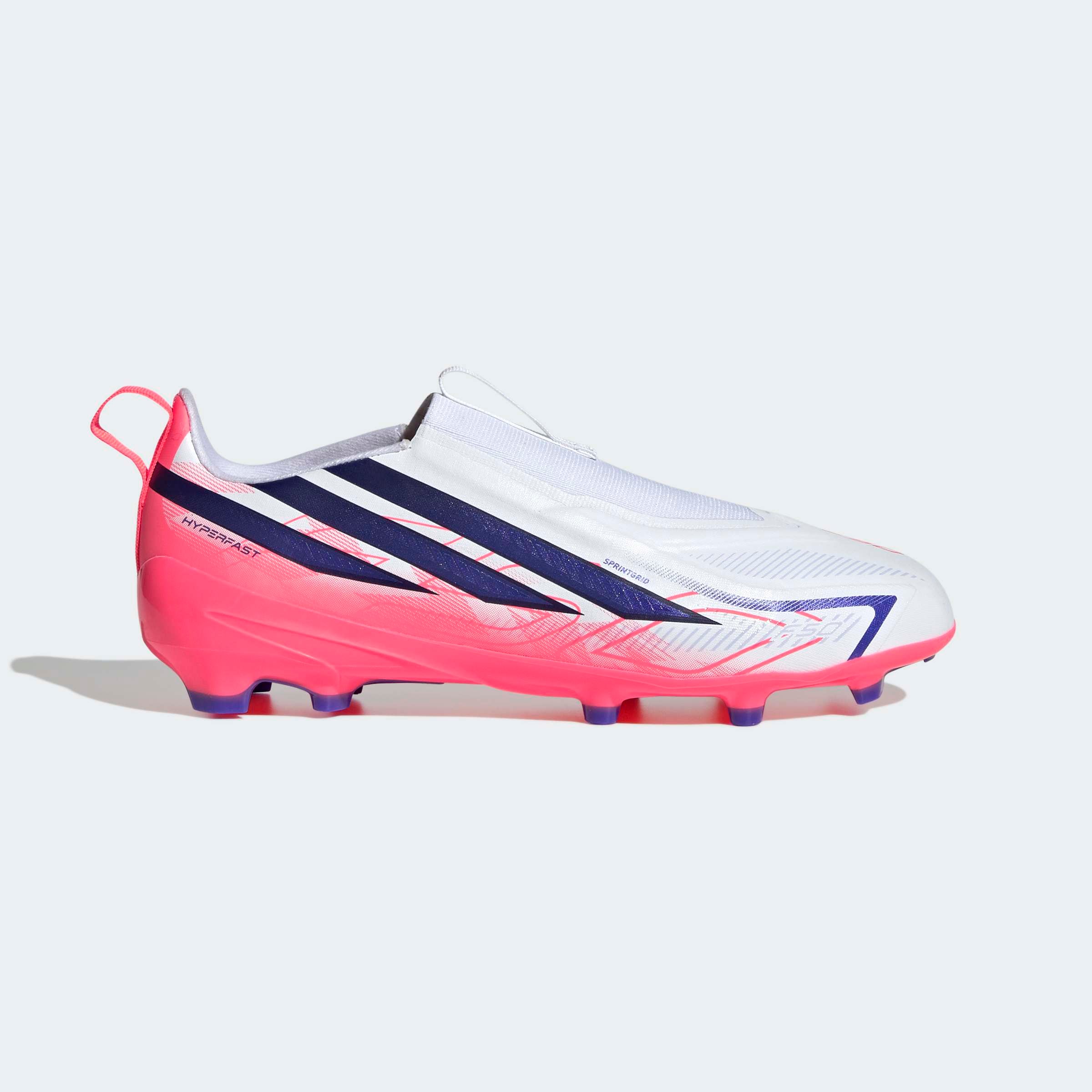 adidas Performance Fussballschuh »F50 HYPERFAST LEAGUE KIDS , FESTE BÖDEN, OHNE SCHNÜRSENKEL«  Aussensohle für Rasen und feste Böden, für Jugendliche & Kinder